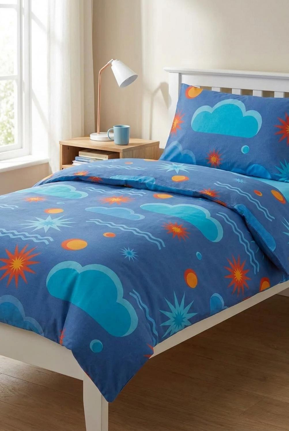 Magica Notte Completo Copripiumino Blu