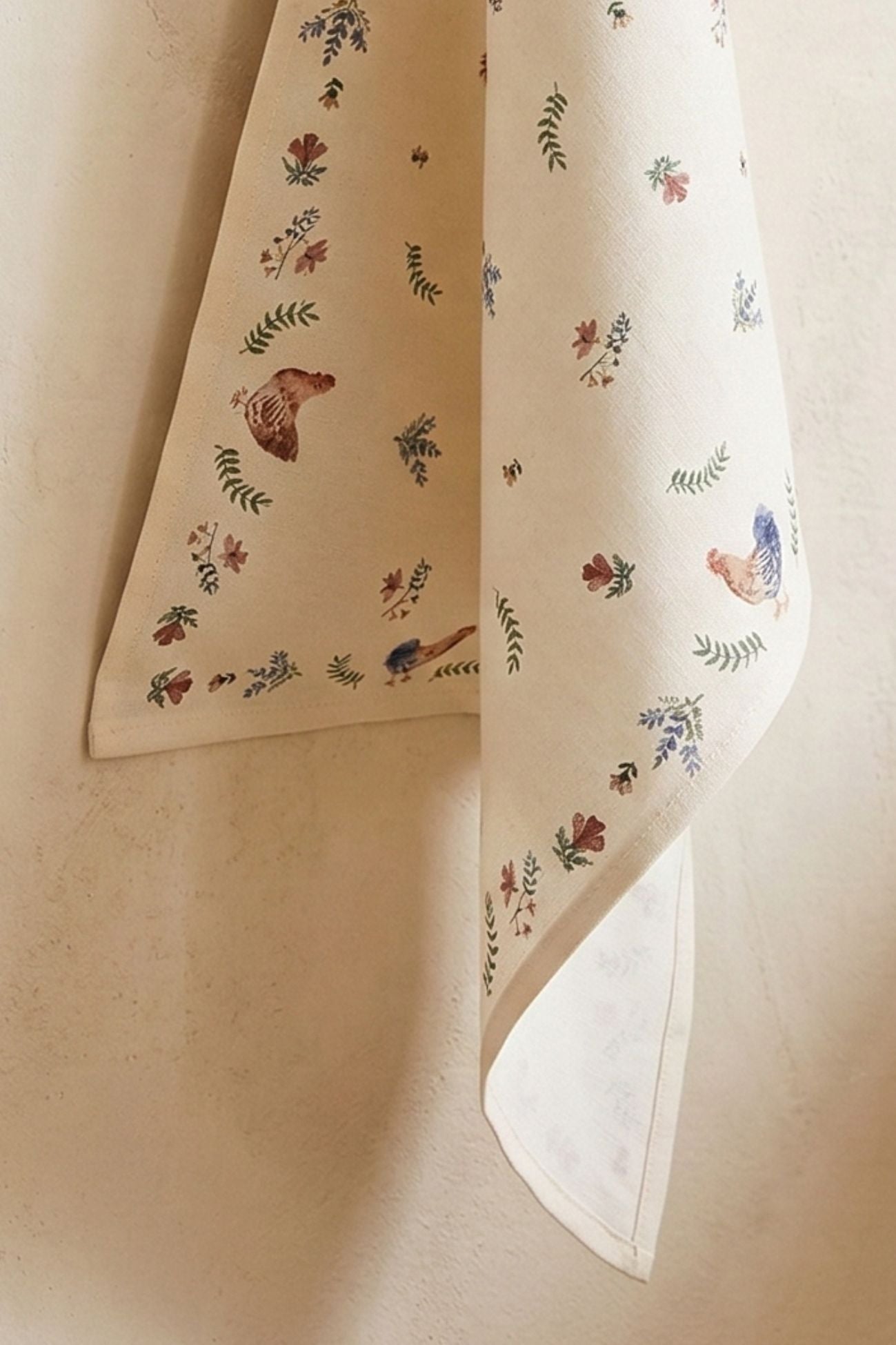 Chicken And Rooster Canovaccio Rettangolare