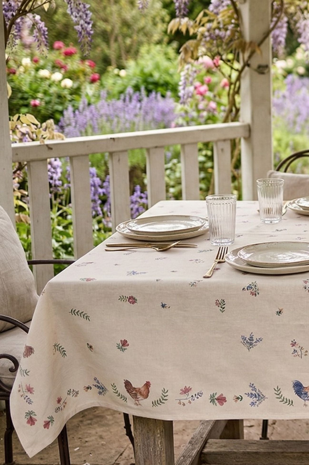 Chicken And Rooster Tovaglia