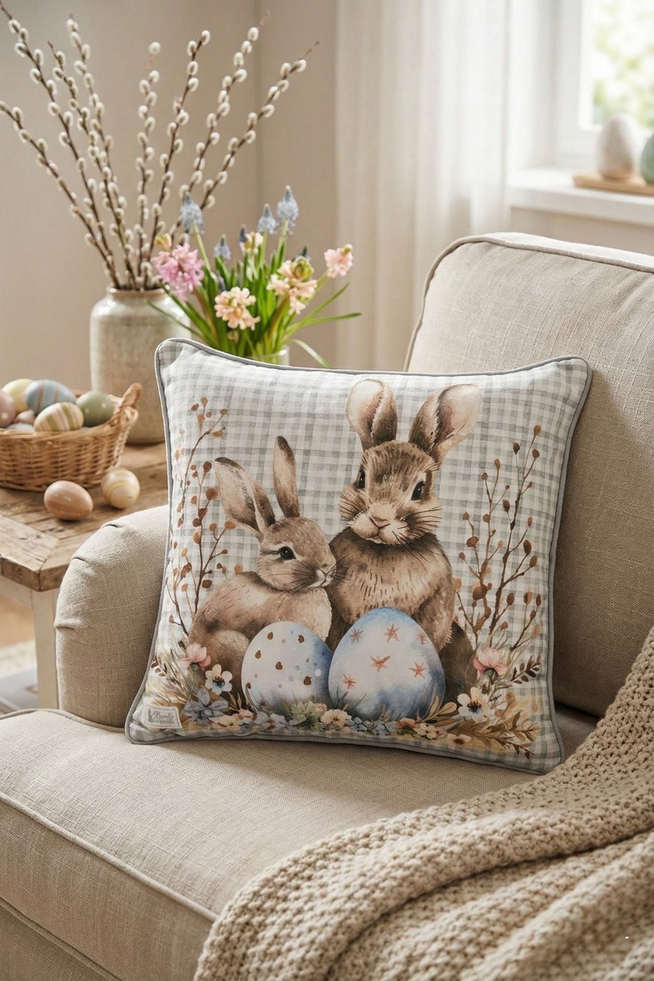 Pepen Cuscino Due Conigli