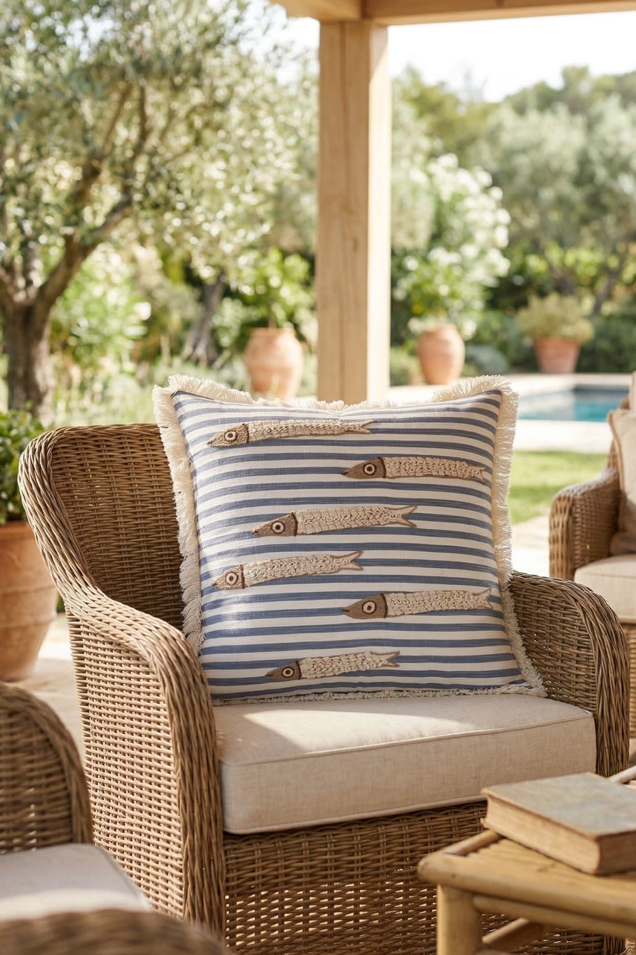 Pesci Tra Le Righe Cuscino Acciughe