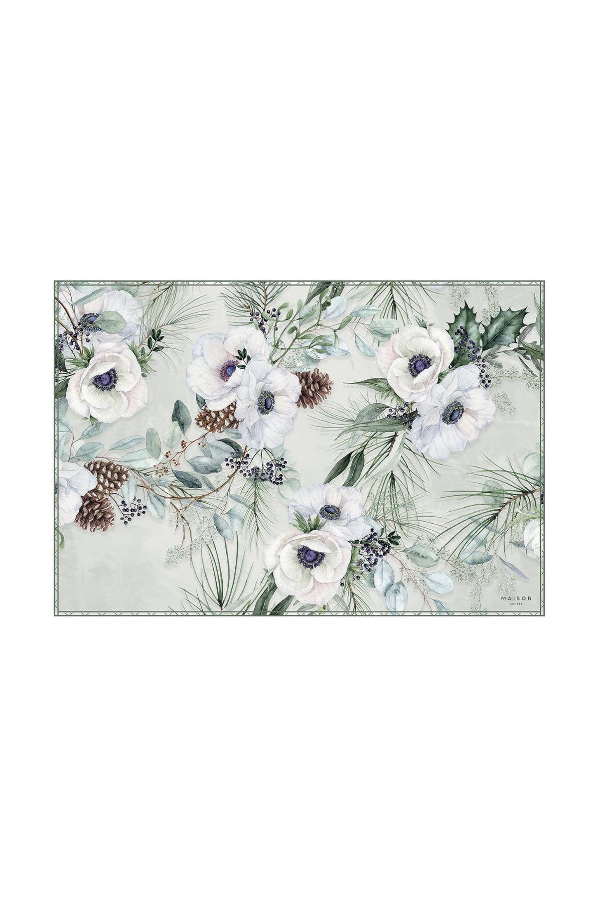 Aura Verde Tovaglietta Vinile Fiori
