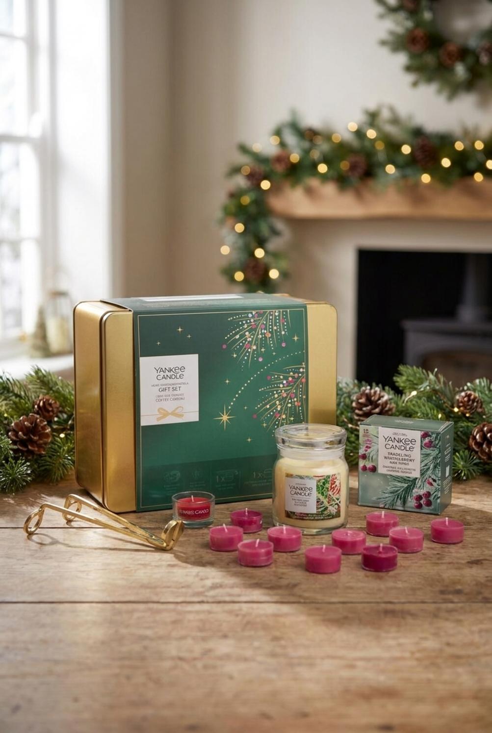 Home for Christmas Confezione Regalo Candela e Tea Light