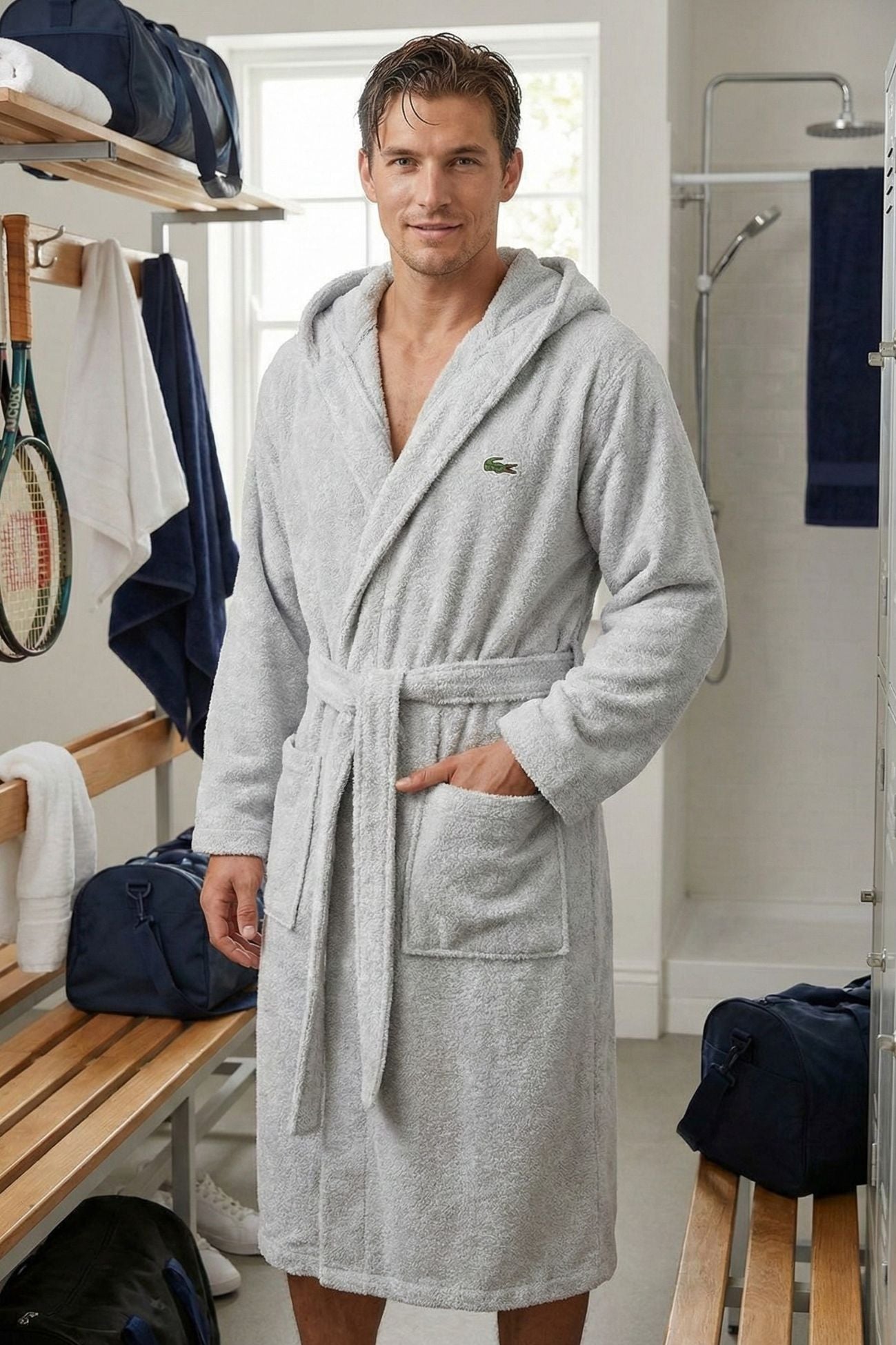 Open Accappatoio Argento