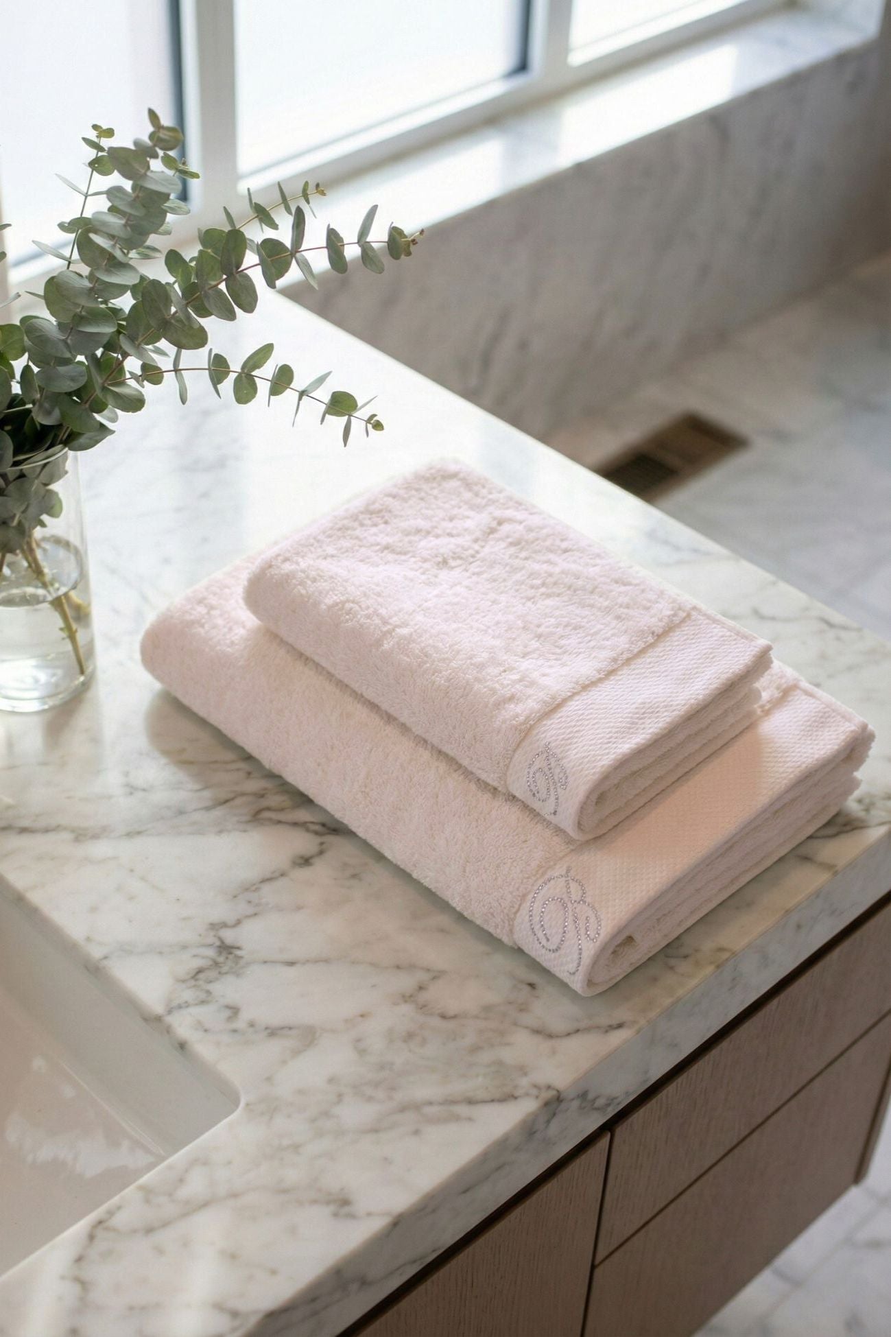 Benessere Coppia Asciugamani Cipria