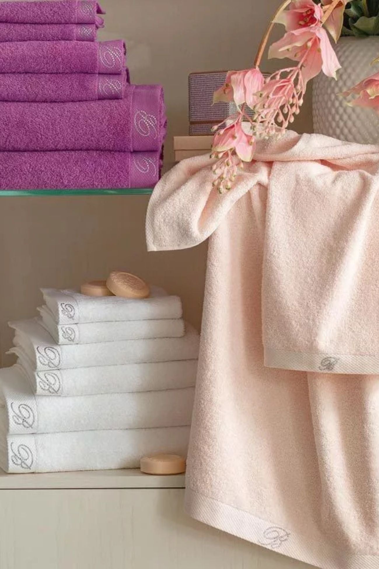 Benessere Coppia Asciugamani Beige