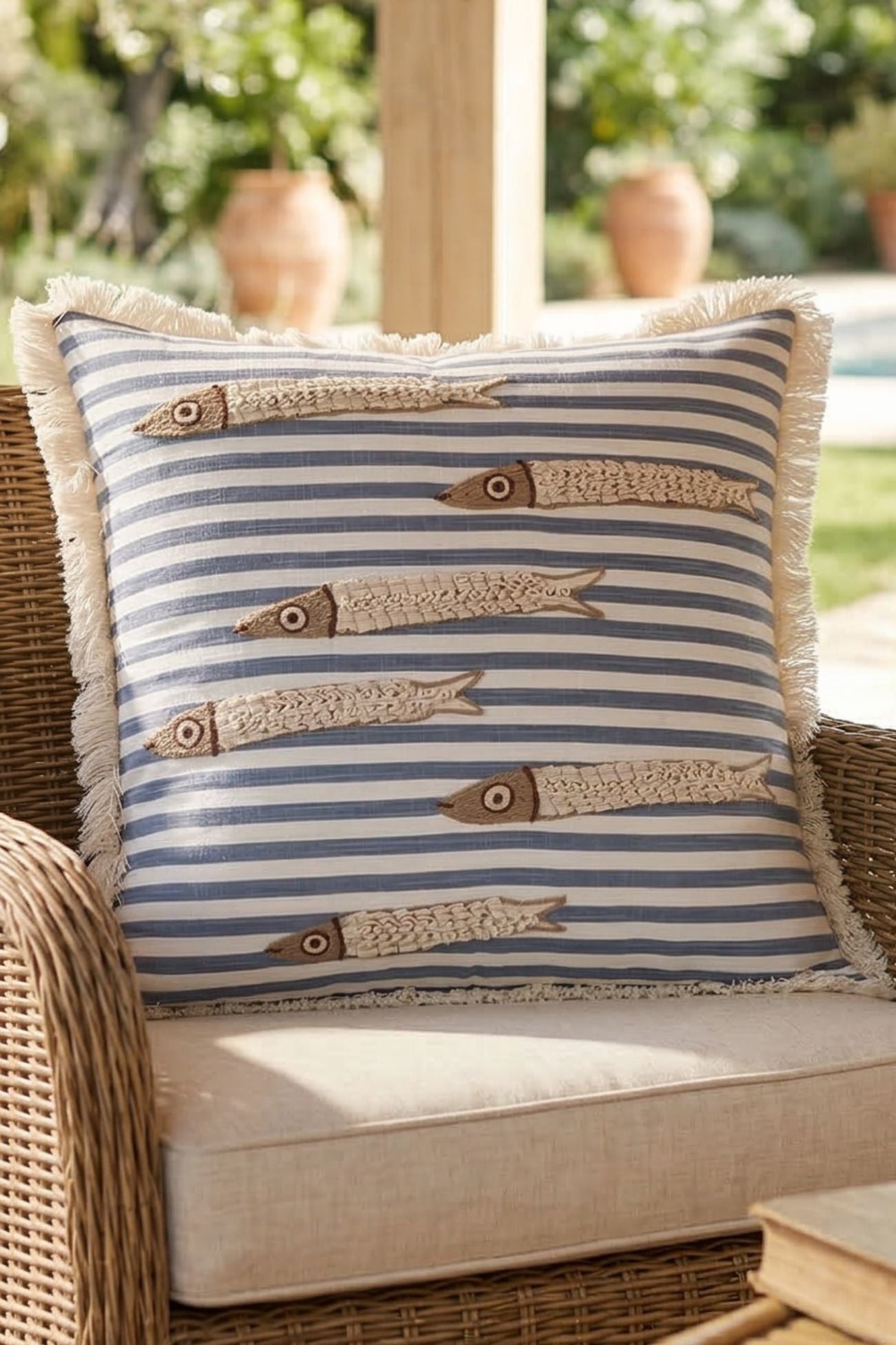 Pesci Tra Le Righe Cuscino Acciughe