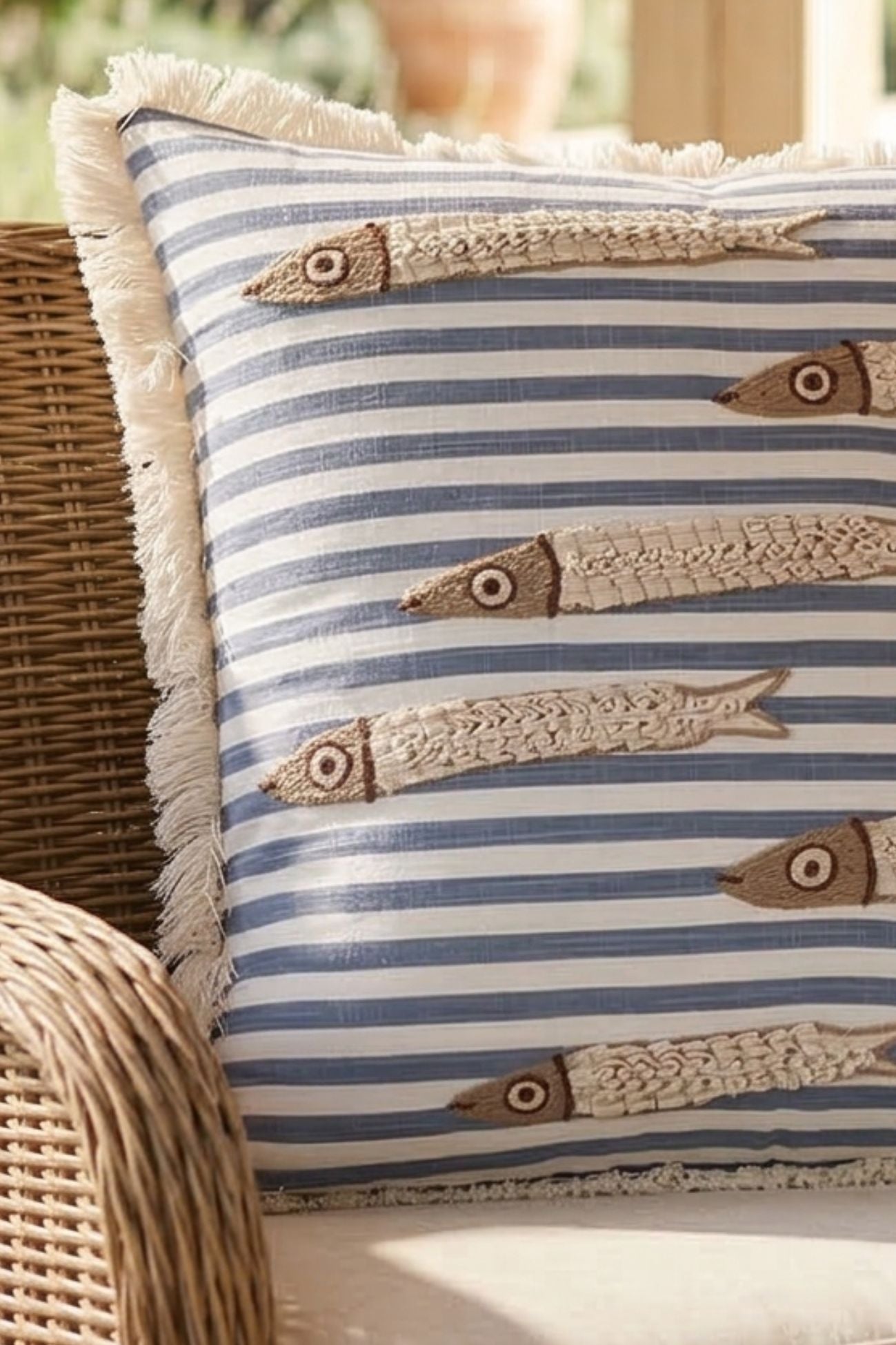 Pesci Tra Le Righe Cuscino Acciughe