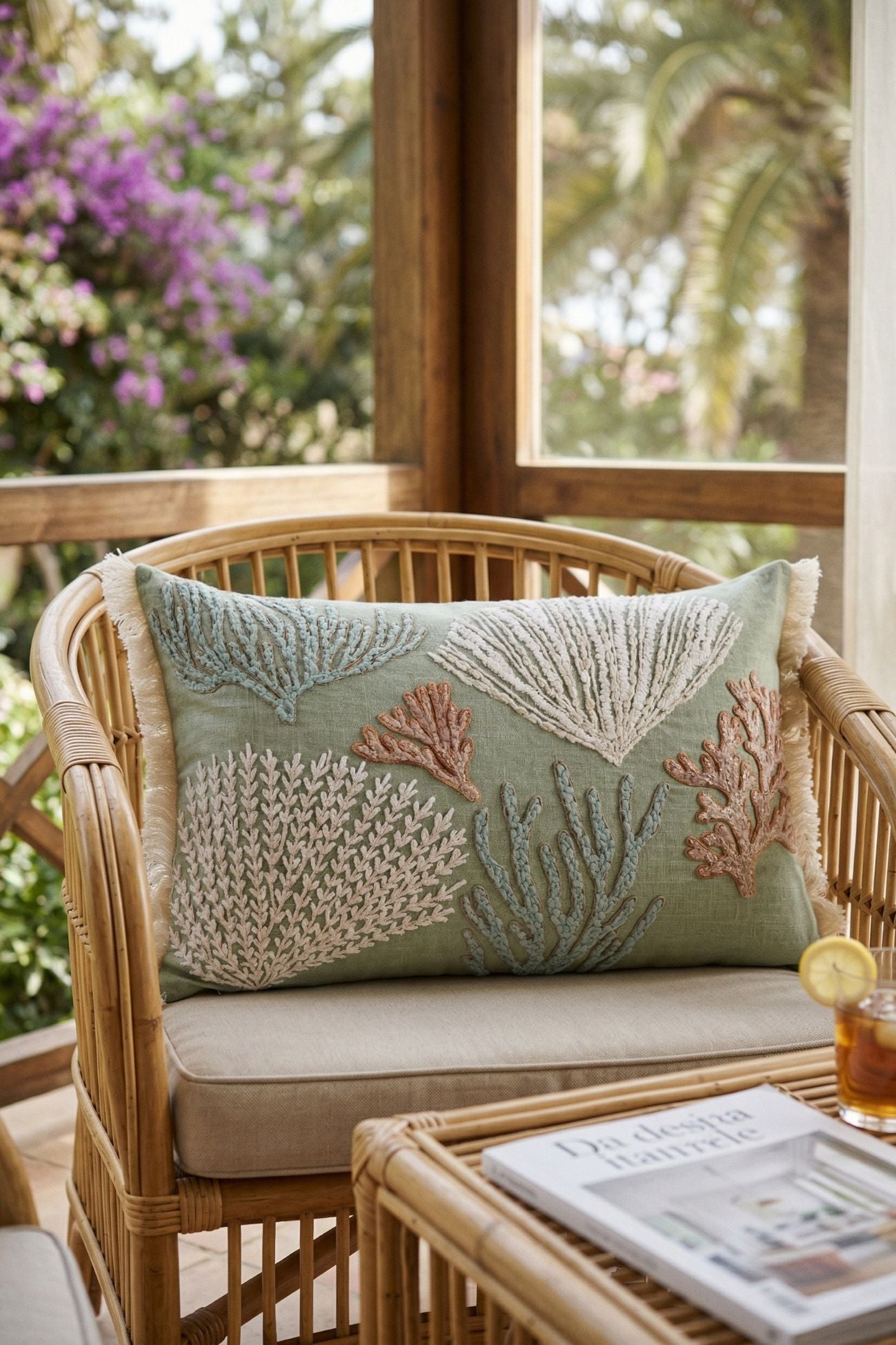 Vista Mare Cuscino Rettangolare Coralli