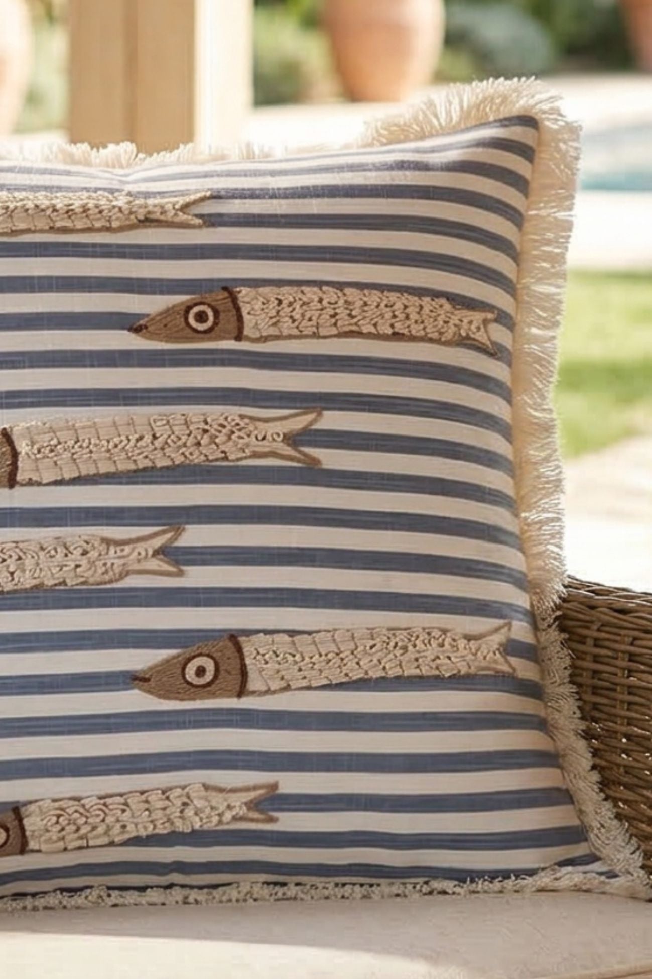 Pesci Tra Le Righe Cuscino Acciughe