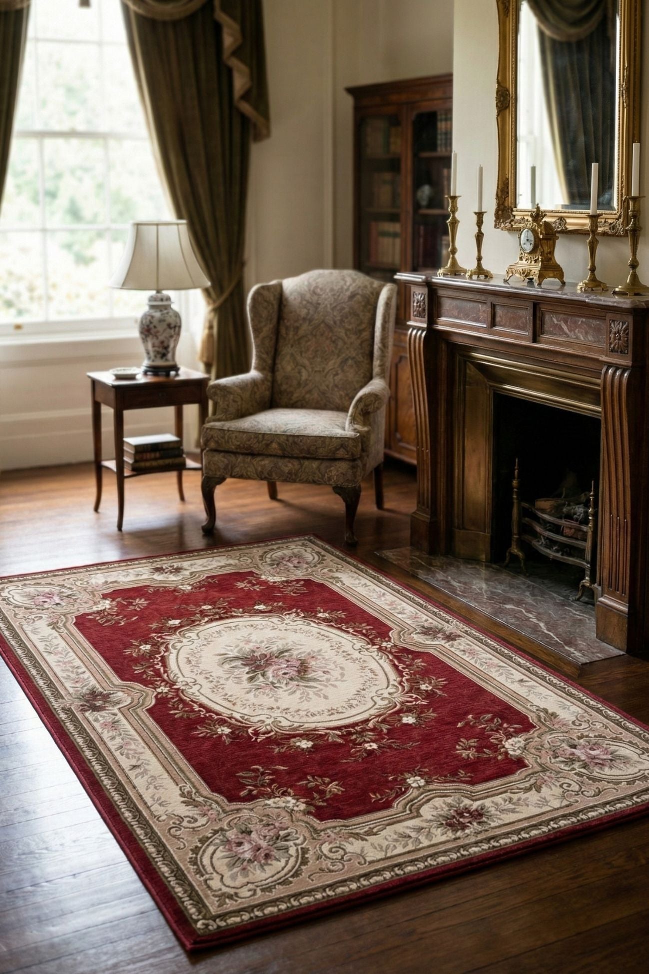 Elegant Tappeto Bordeaux