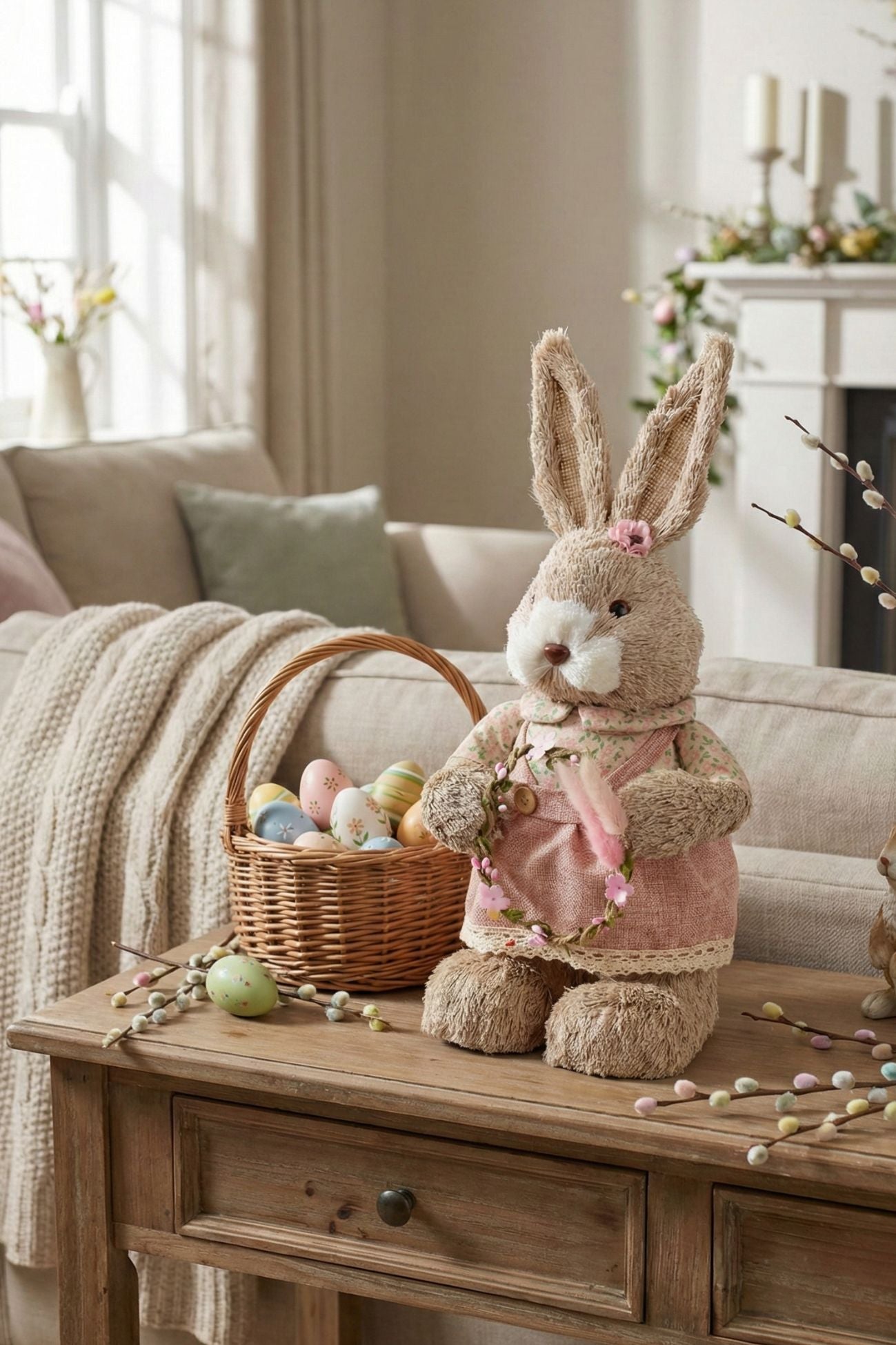 Pepen Coniglio Paglia con Ghirlanda