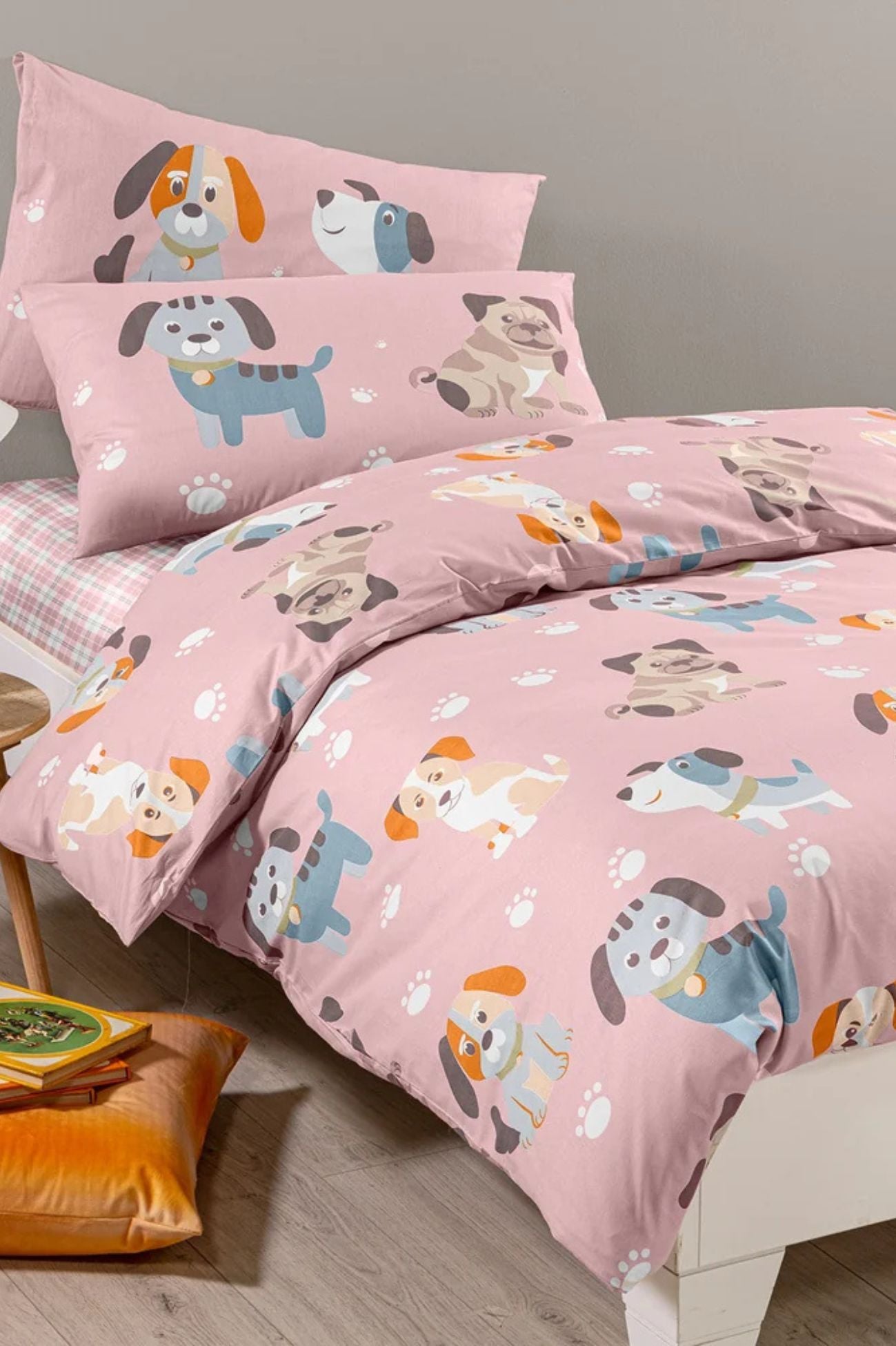 Cuccioli Completo Copripiumino Rosa