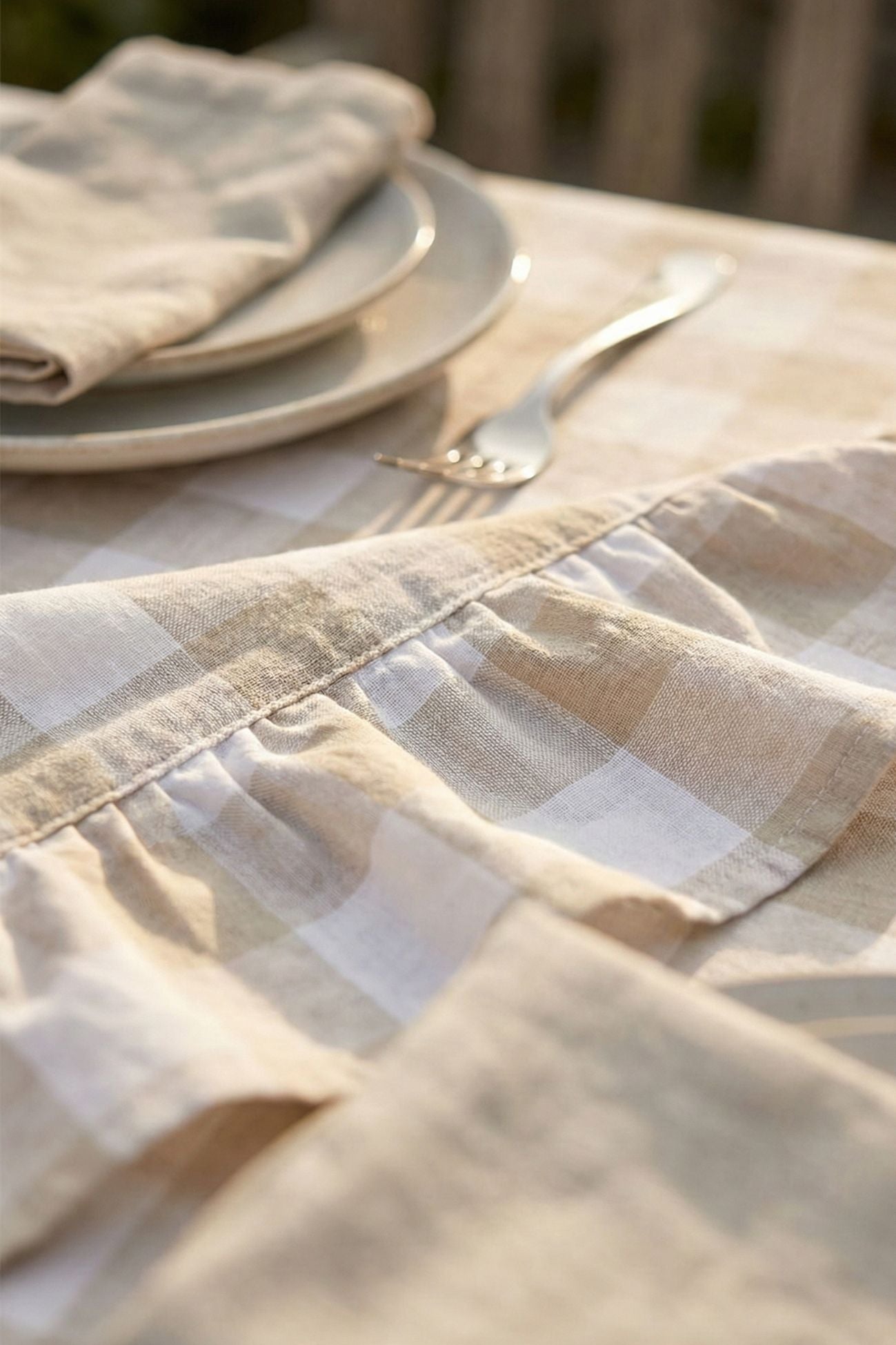 Bolgheri Tovaglia Beige Con Balza