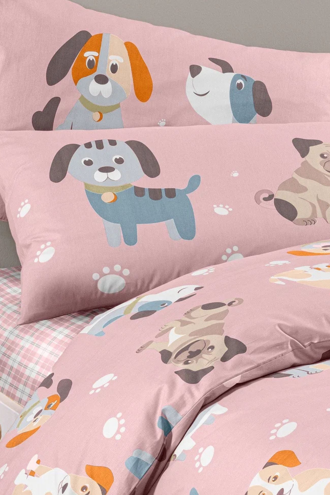 Cuccioli Completo Copripiumino Rosa
