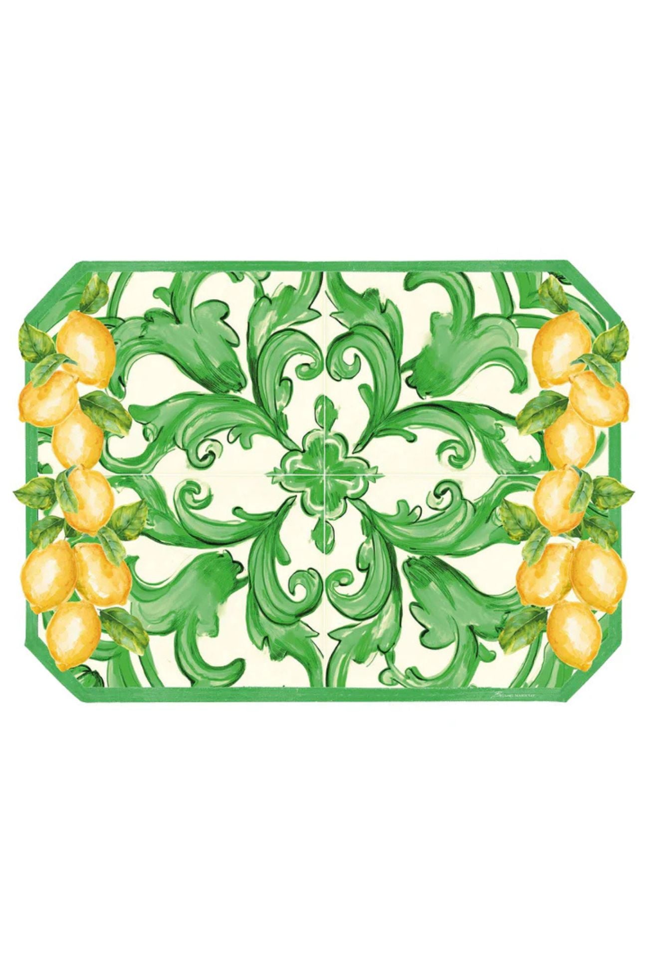 Vietri Tovaglietta Vinile Verde Limoni