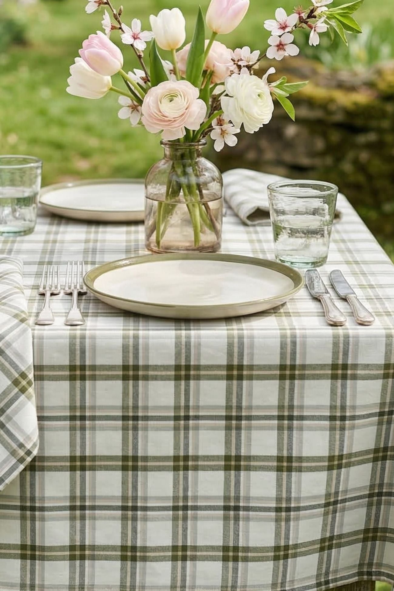 Osteria Chic Tovaglia Quadretti Verdi