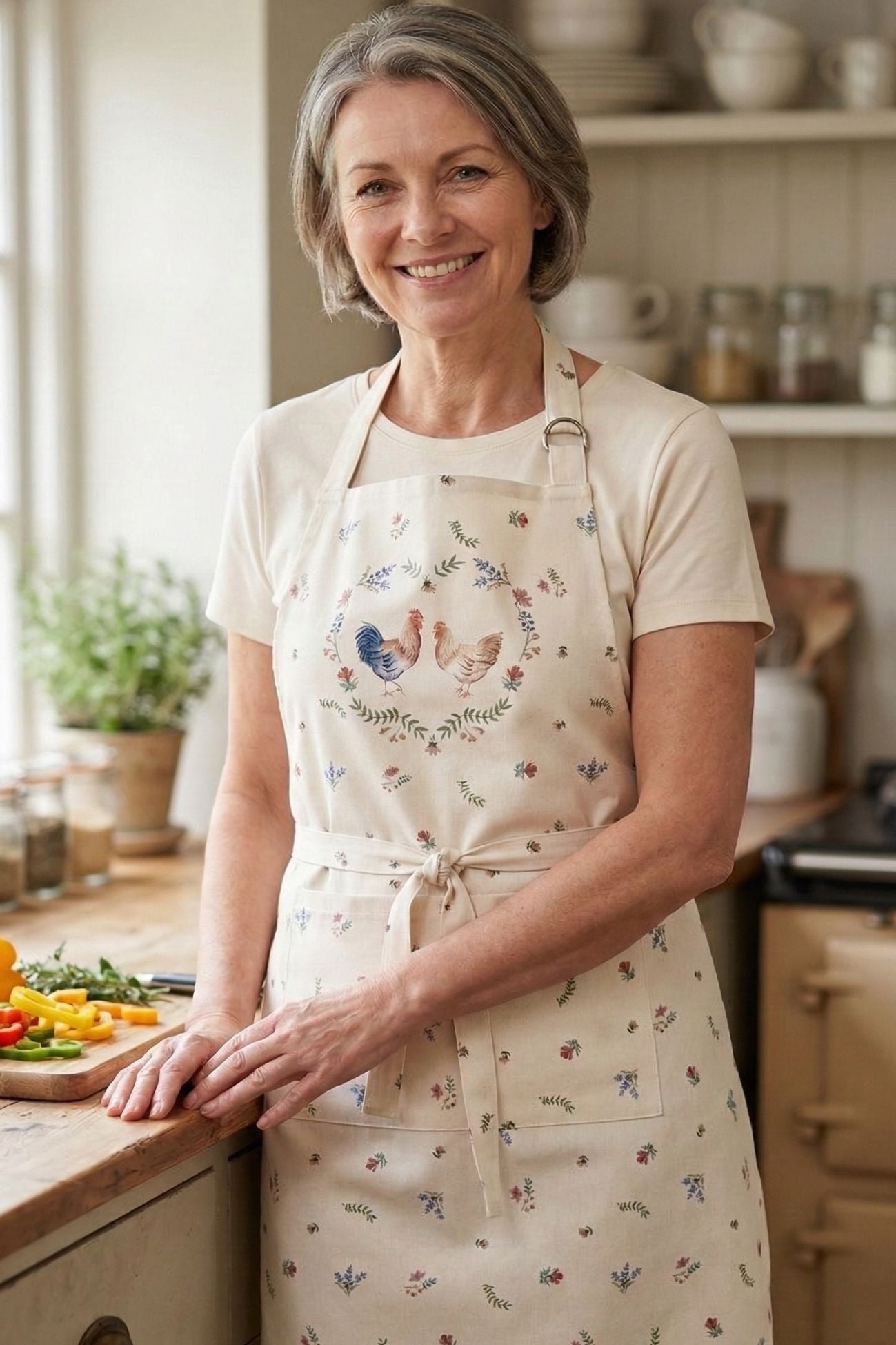 Chicken And Rooster Grembiule