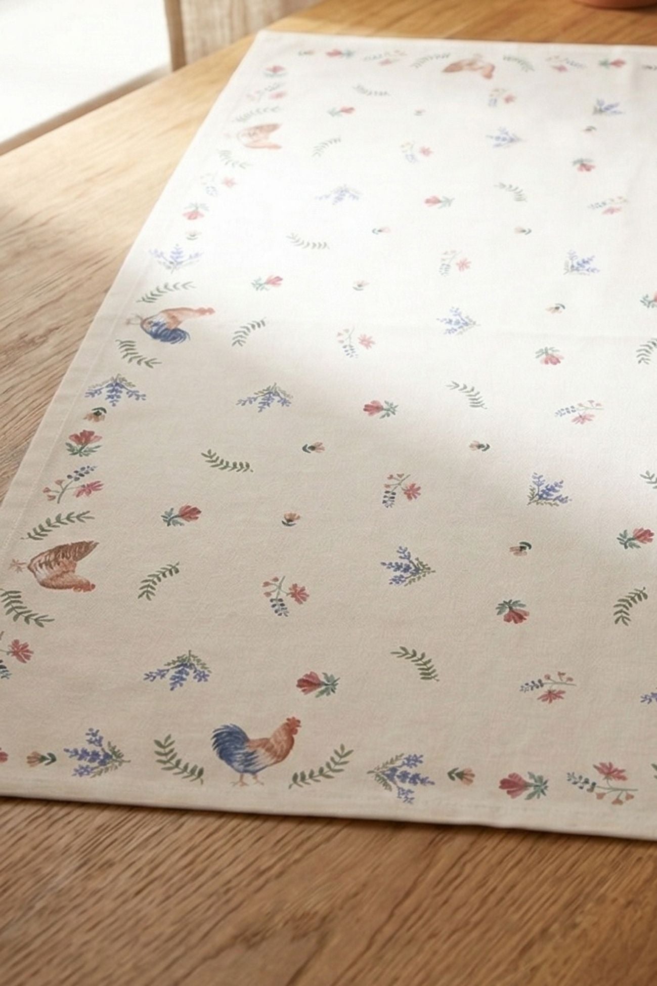 Chicken And Rooster Canovaccio Rettangolare