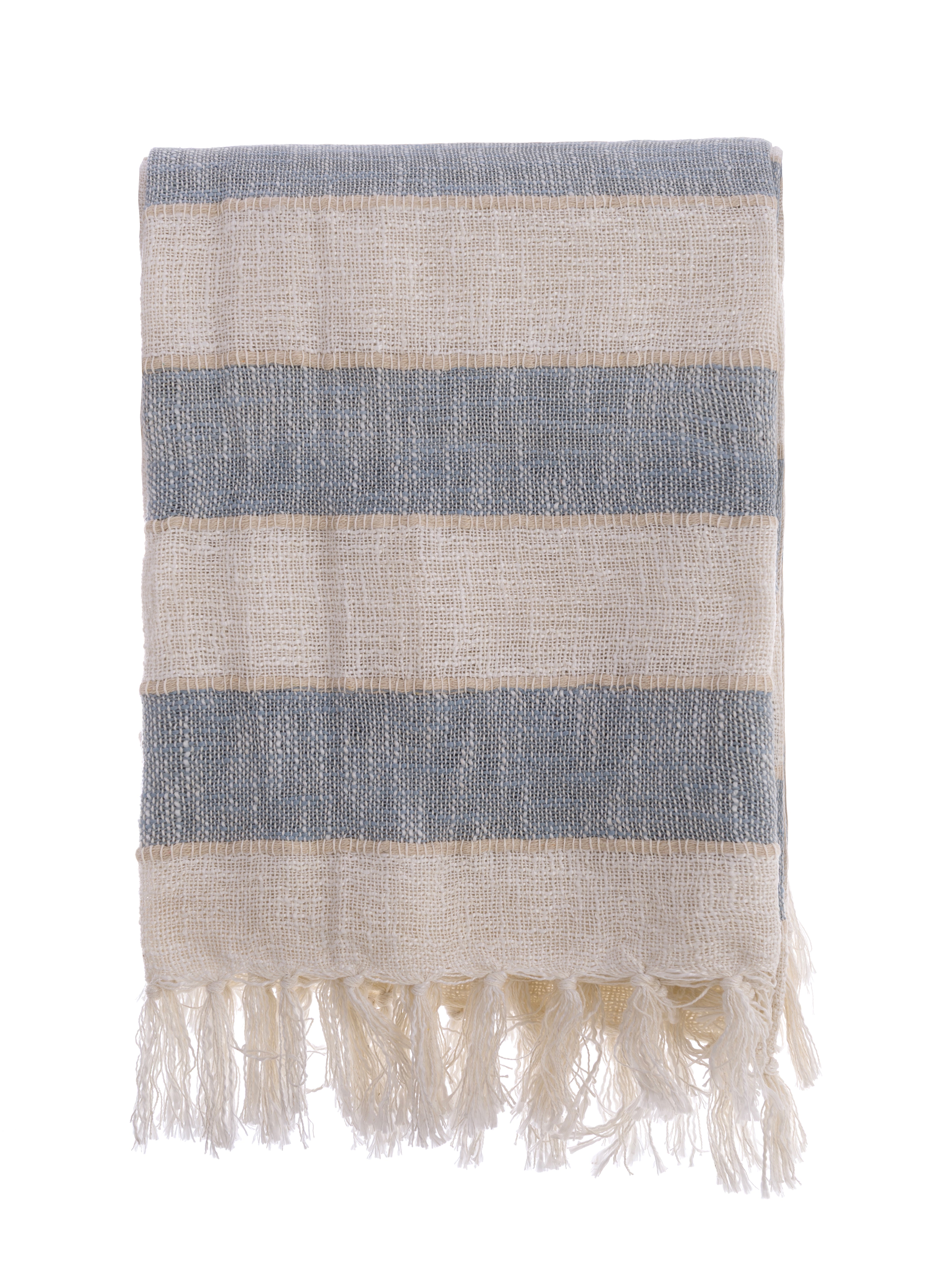 Righe Toscane Copritutto Azzurro