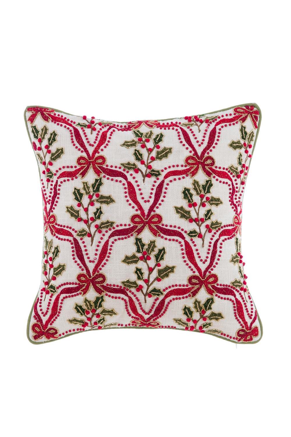 Noel Elegance Cuscino Fiocchi