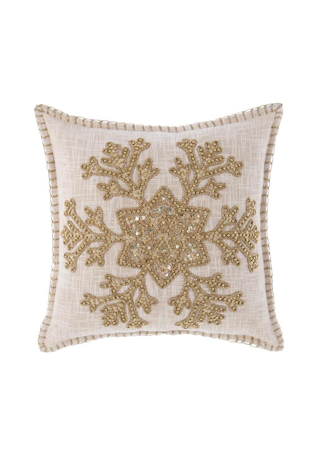 Noel Elegance Cuscino Fiocco di Neve