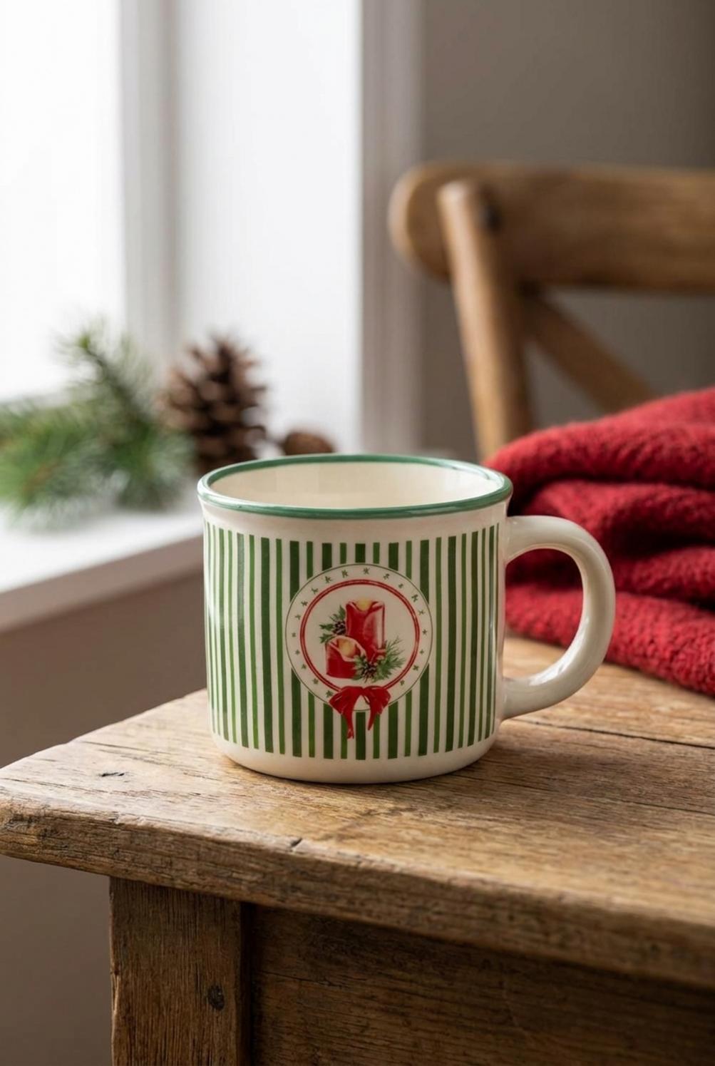 Magic Noel Tazzina Caffè Verde Candela