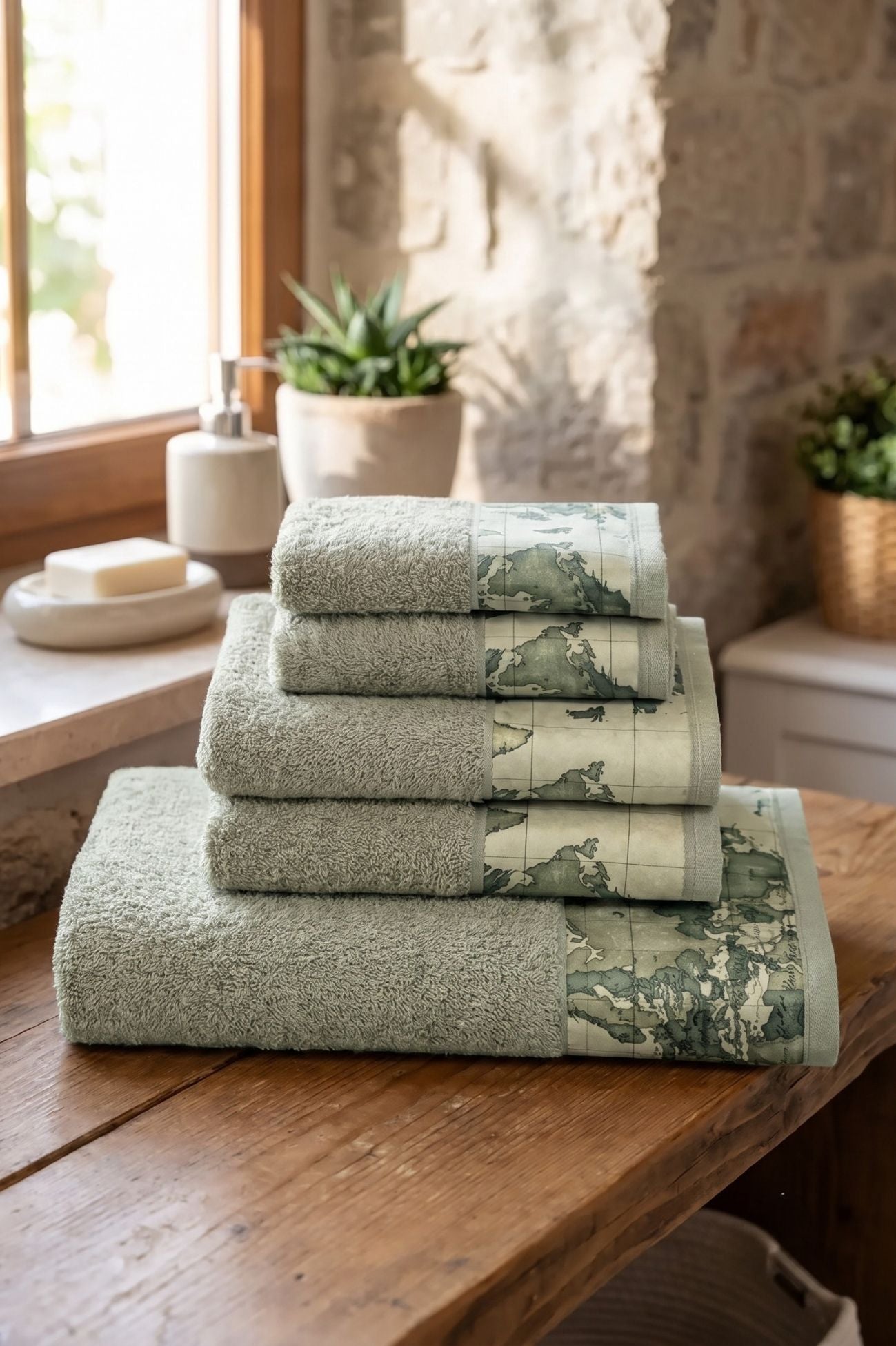 Geo Tartan Green Set 5 Pezzi