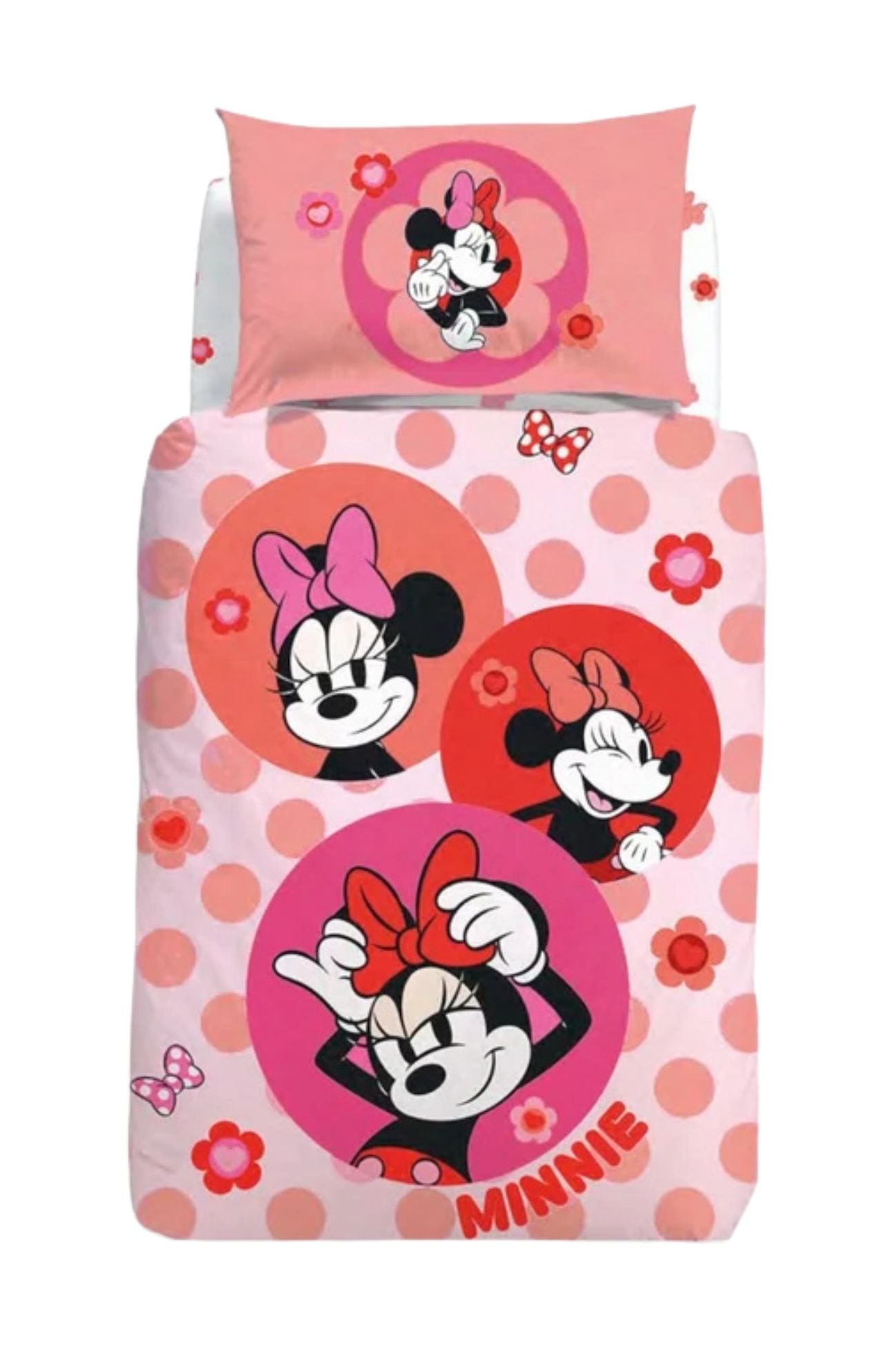 Minnie Flowers Completo Copripiumino