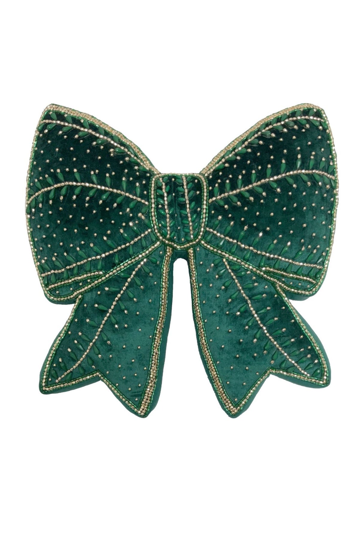 Noel Elegance Cuscino Fiocco Verde