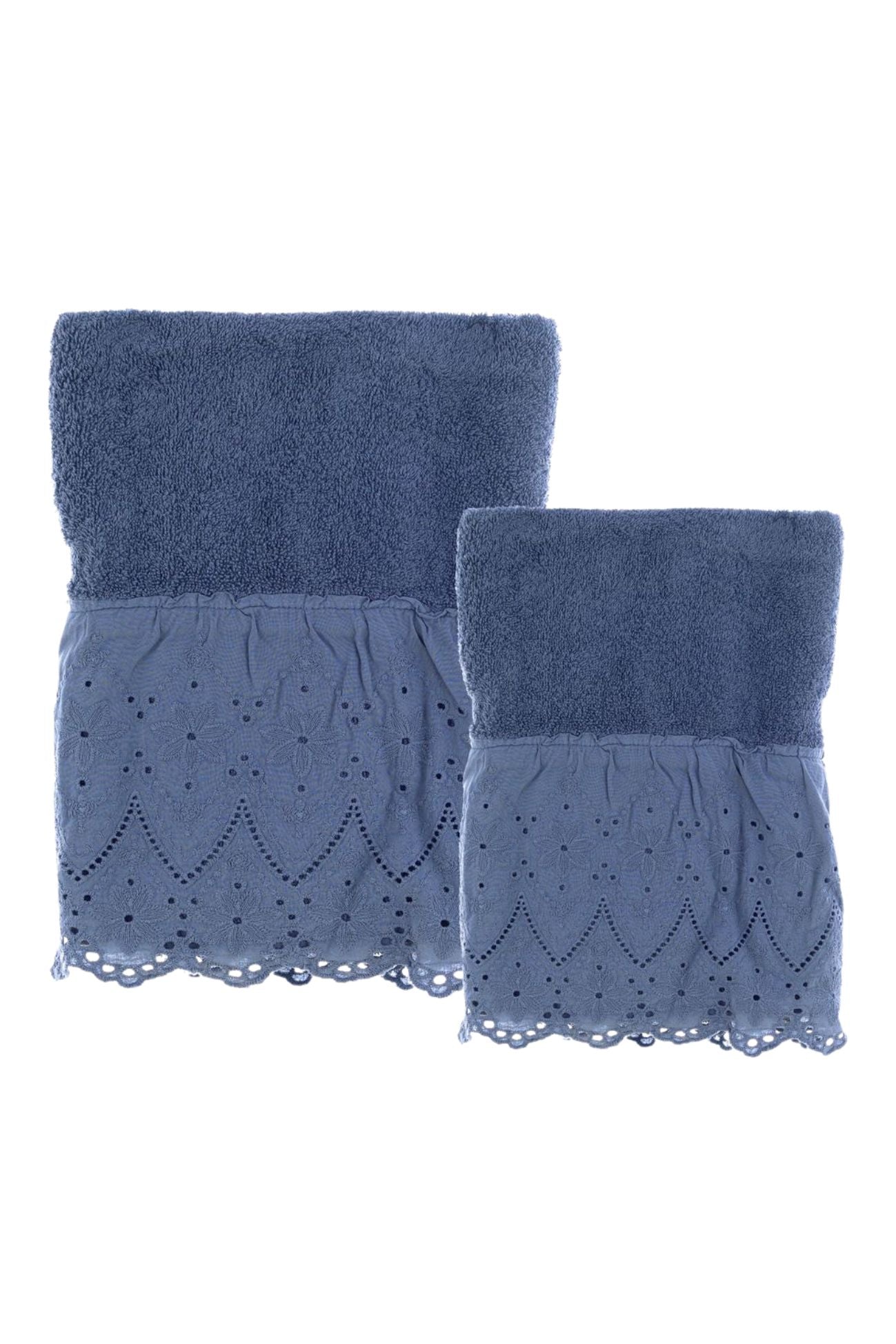 Fior Di Sangallo Coppia Spugna Blu