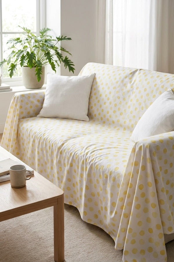 Pic-Nic Telo Arredo Pois Giallo