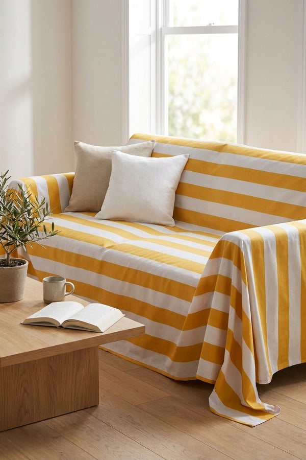 Pic-Nic Telo Arredo Righe Giallo