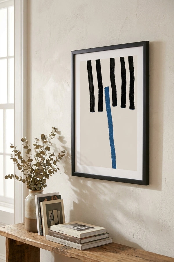 Rivit Quadro In Cornice E Vetro Blu