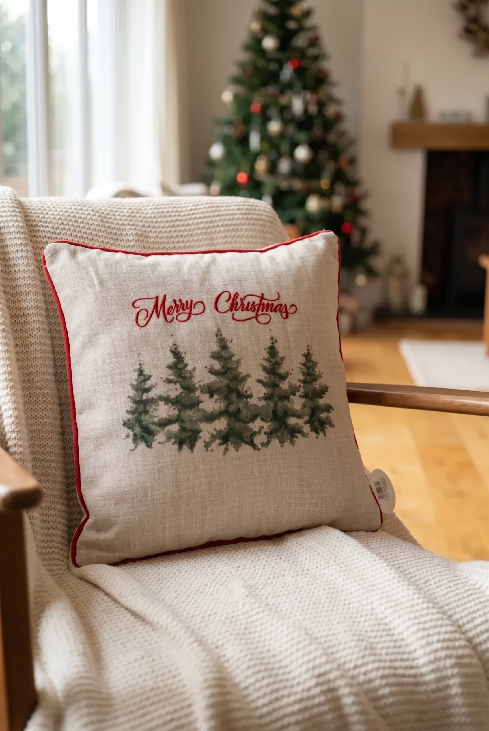 Merry Wood Cuscino Quadrato Alberi