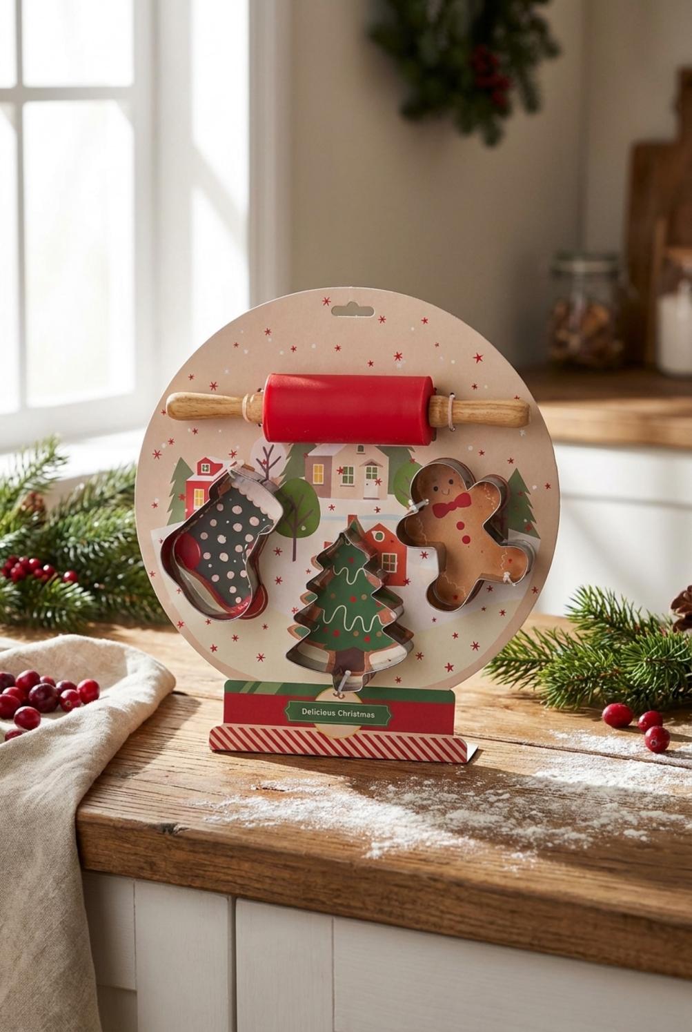 Delicious Christmas Set Mattarello Stampini