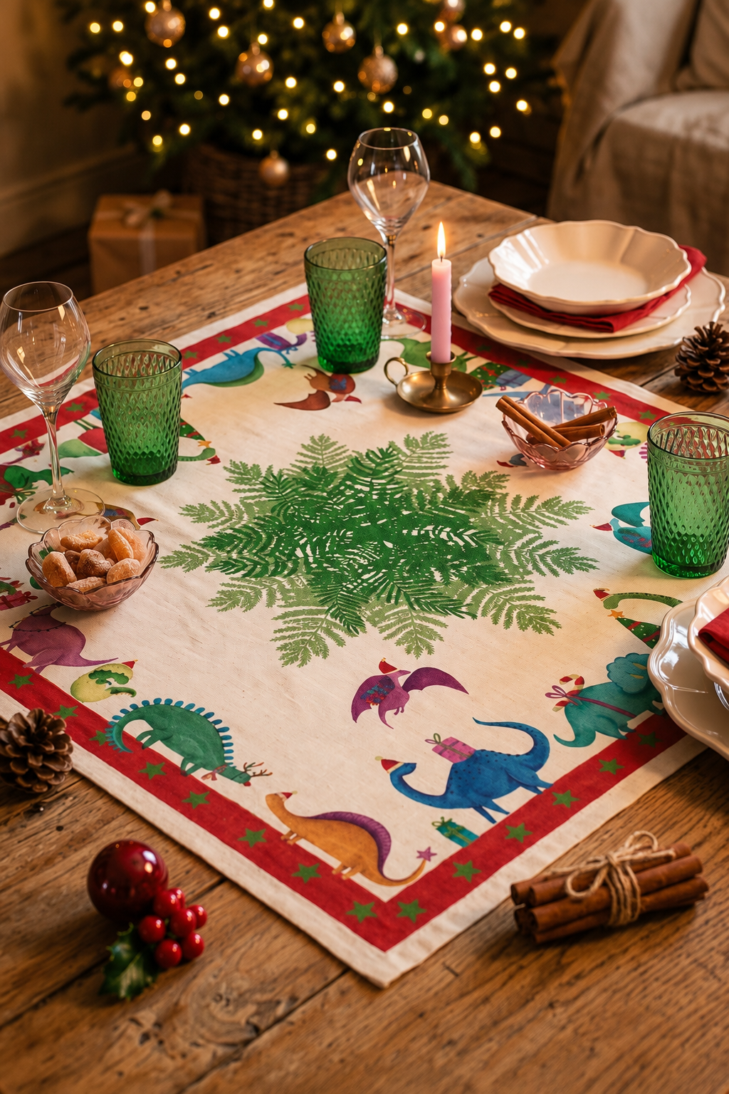 Jurassic Xmas Centerpiece