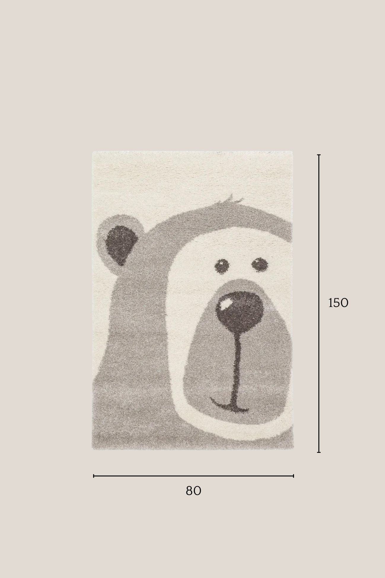 AFKliving Baloo Baloo - Tappeto per bambini con fantasia orso grigio 150x80cm
| AFKliving