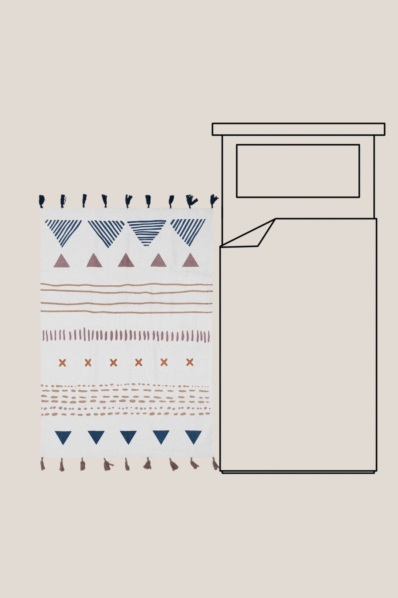 AFKliving Modoc Modoc - Tappeto in cotone con motivi tribali 140x100
| AFKliving