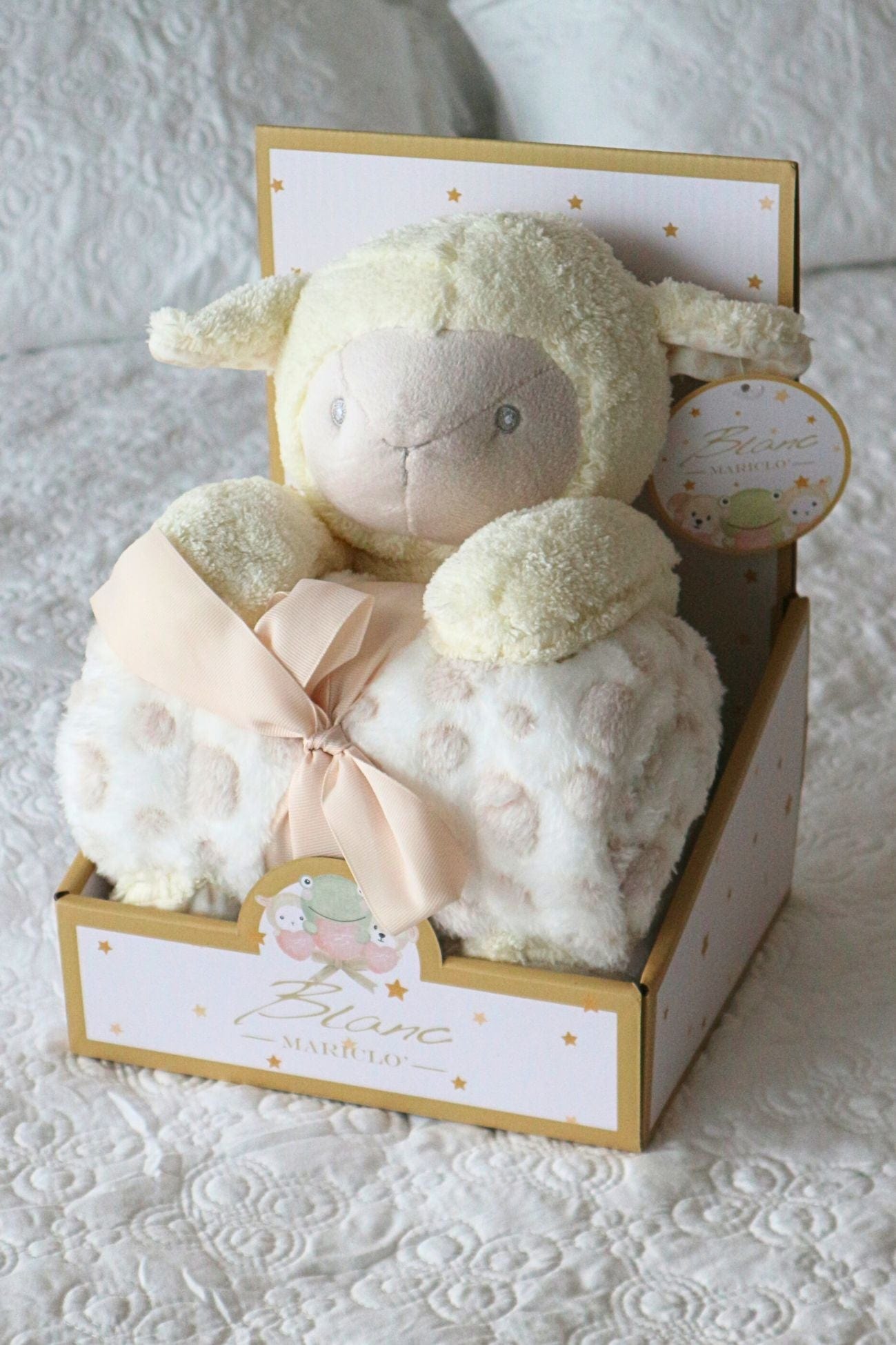 Blanc MariClo' Baby Plaid Baby Plaid - Copertina con peluche 100x75 | Blanc MariClo'
