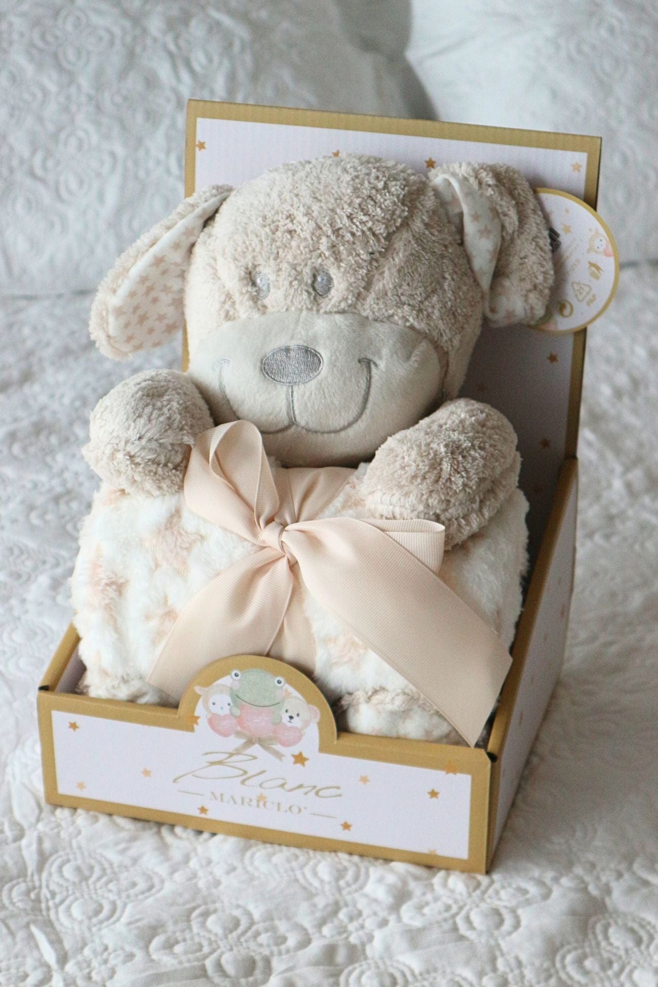 Blanc MariClo' Baby Plaid Baby Plaid - Copertina con peluche 100x75 | Blanc MariClo'