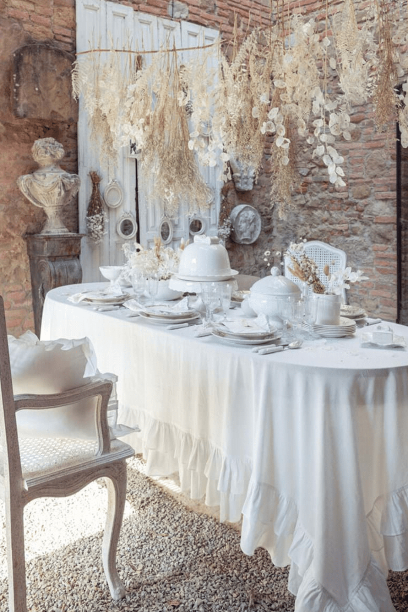 Blanc MariClo' Flocon Flocon - Cofanetto portagioie a forma di regalo in ceramica bianca