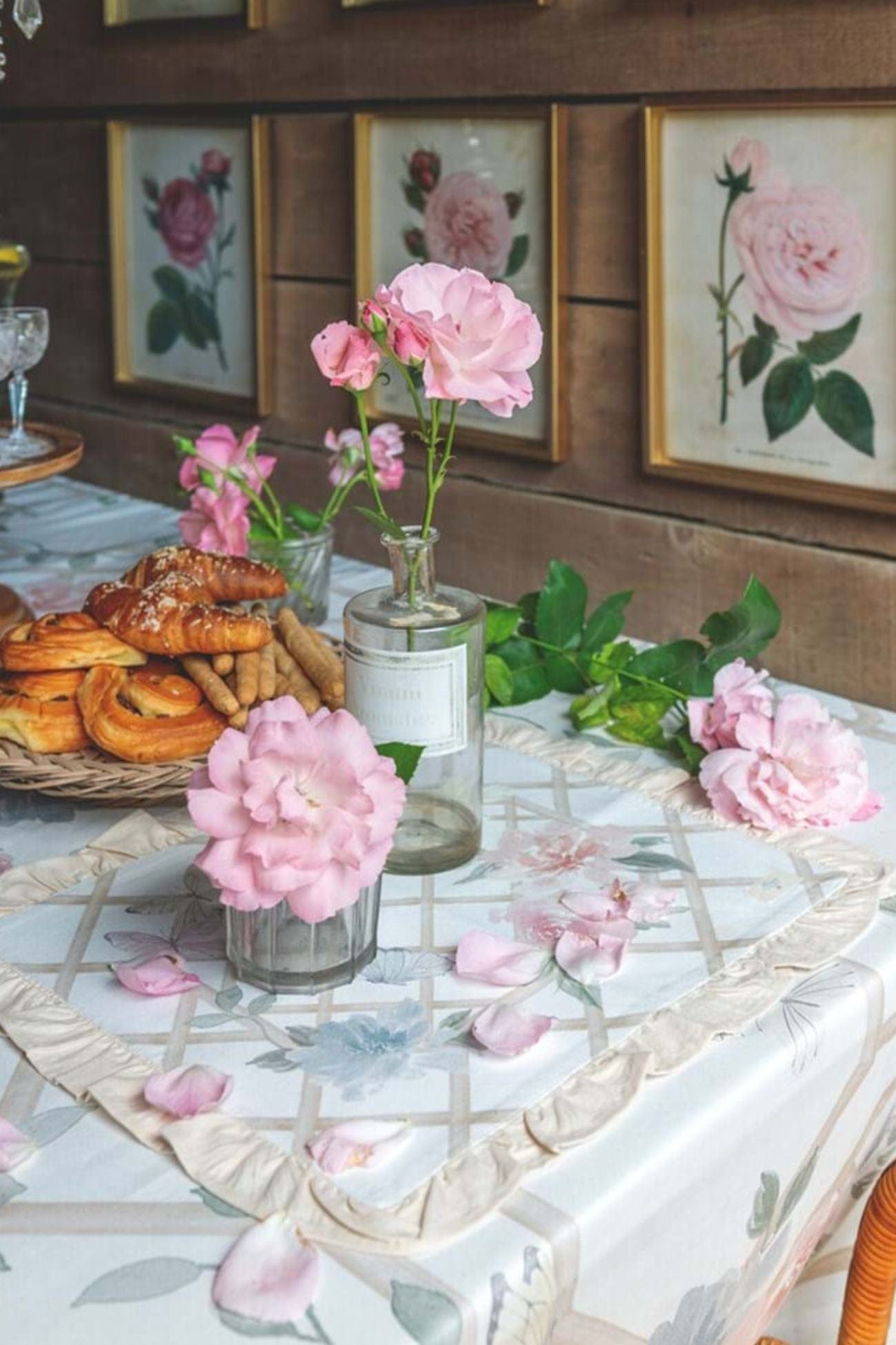 Blanc MariClo' Floral Twist Floral Twist - Tovaglia primaverile in cotone 280x180 | Blanc MariClo'