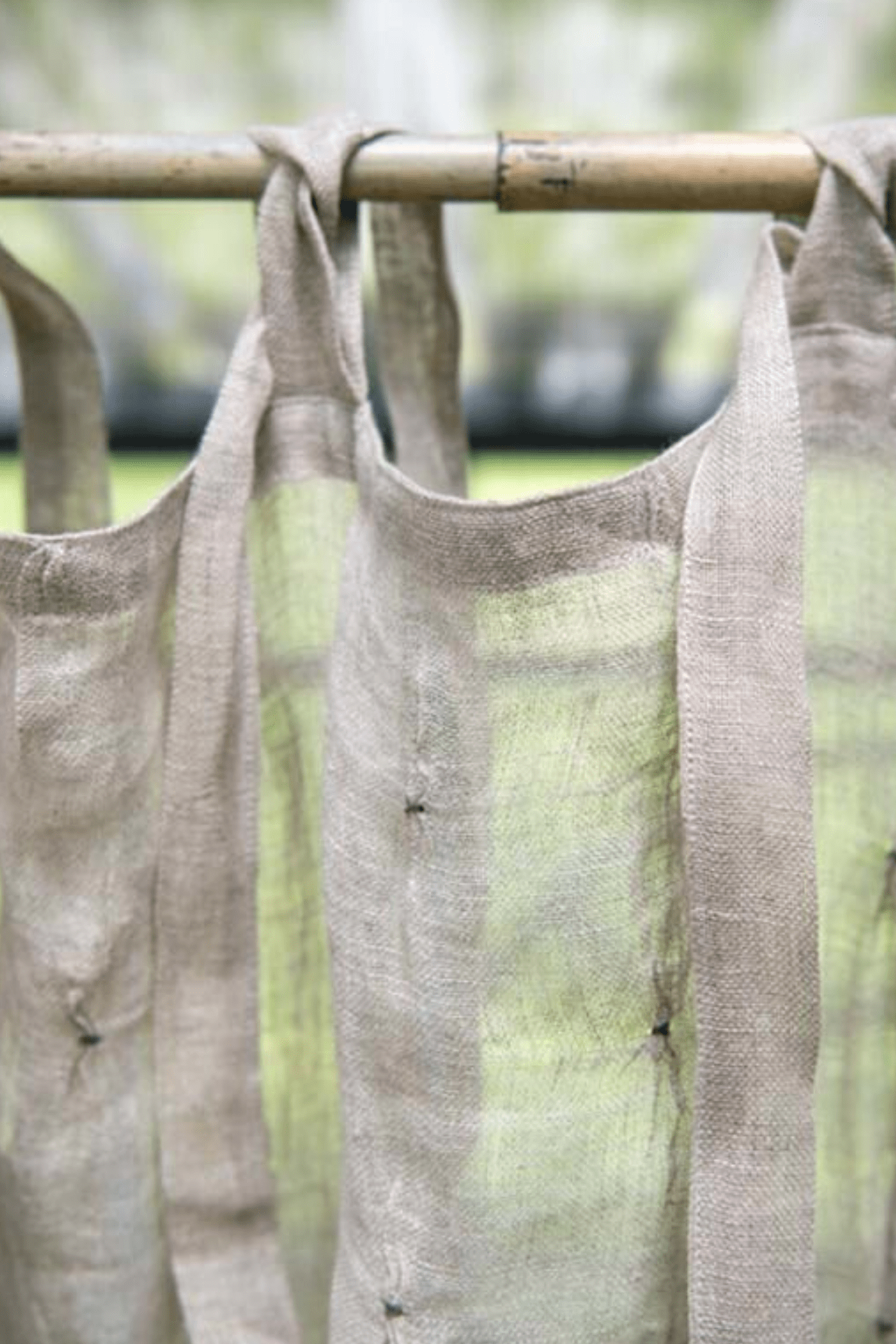 Blanc MariClo' Natural View Natural View - Tenda beige in lino 290x135