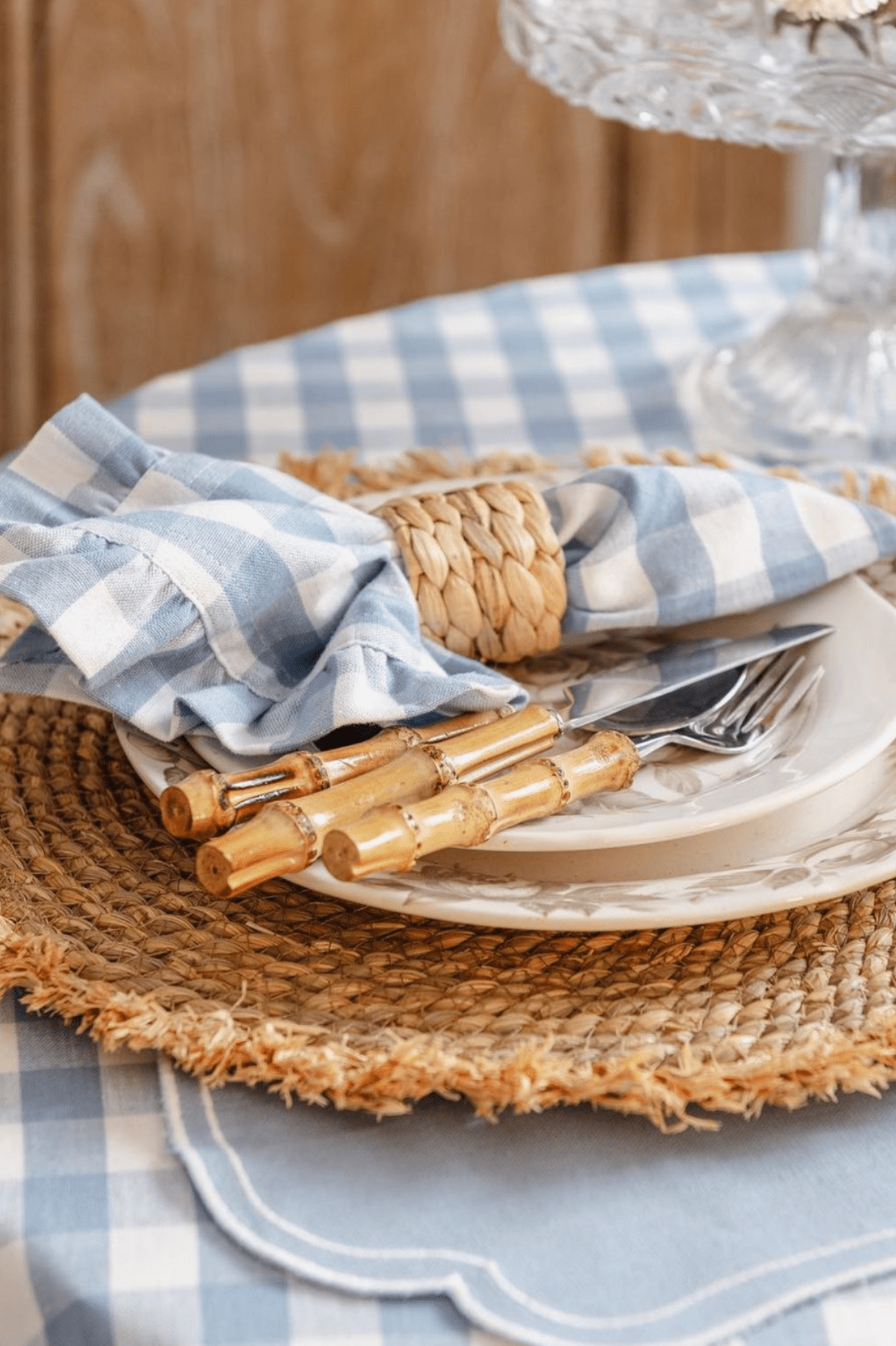 Blanc MariClo' Row Attitude Row Attitude - Portatovagliolo in sea grass intrecciato