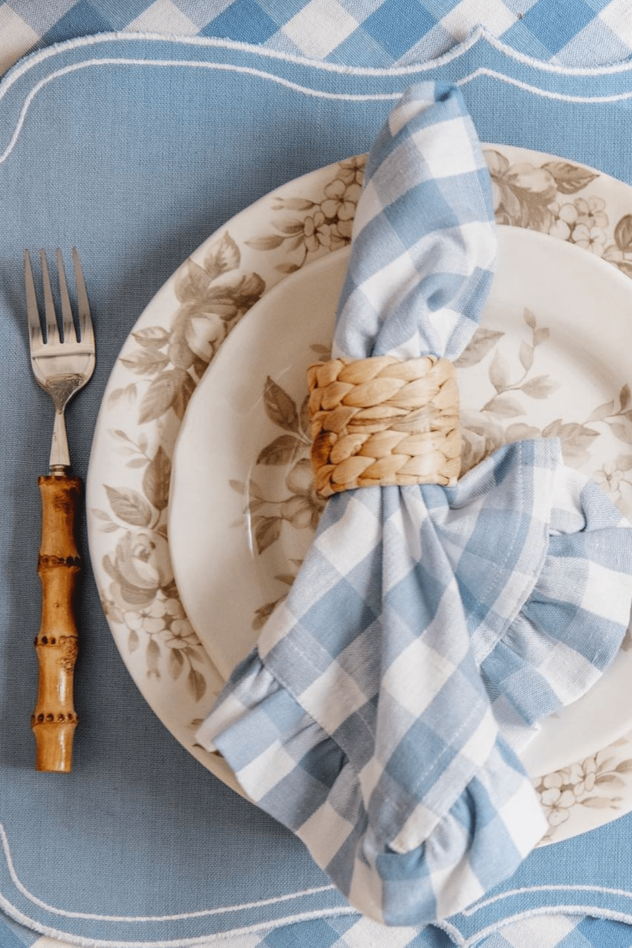 Blanc MariClo' Row Attitude Row Attitude - Portatovagliolo in sea grass intrecciato