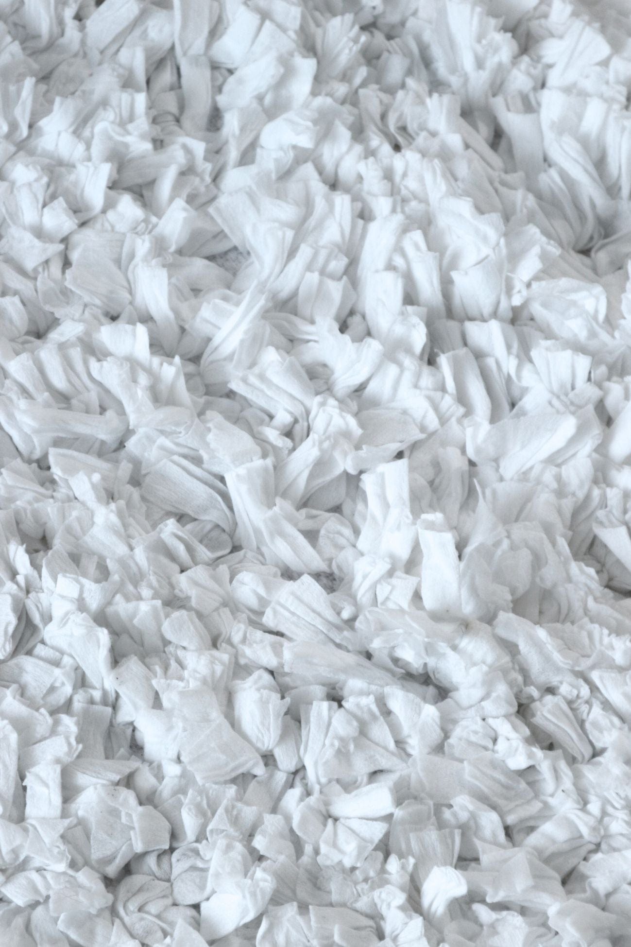 Blanc MariClo' Soft Neige Soft Neige - Soft Neige - Tappetino bianco a lunghe frange in cotone 80x50 | Blanc MariClo'