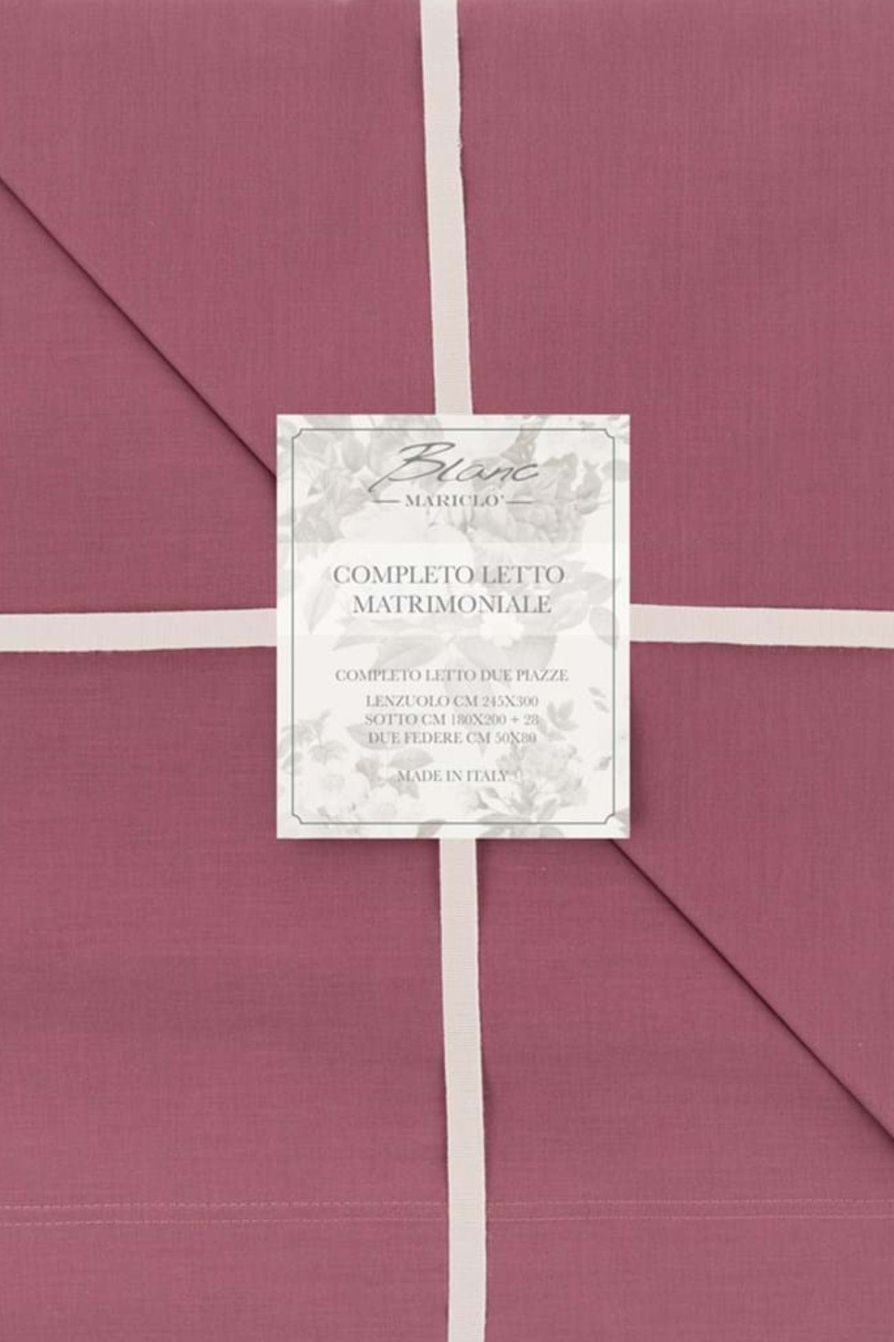Blanc MariClo' Tuscany Tuscany - Completo letto matrimoniale cipria in puro cotone con 2 federe 300x245 | Blanc MariClo'