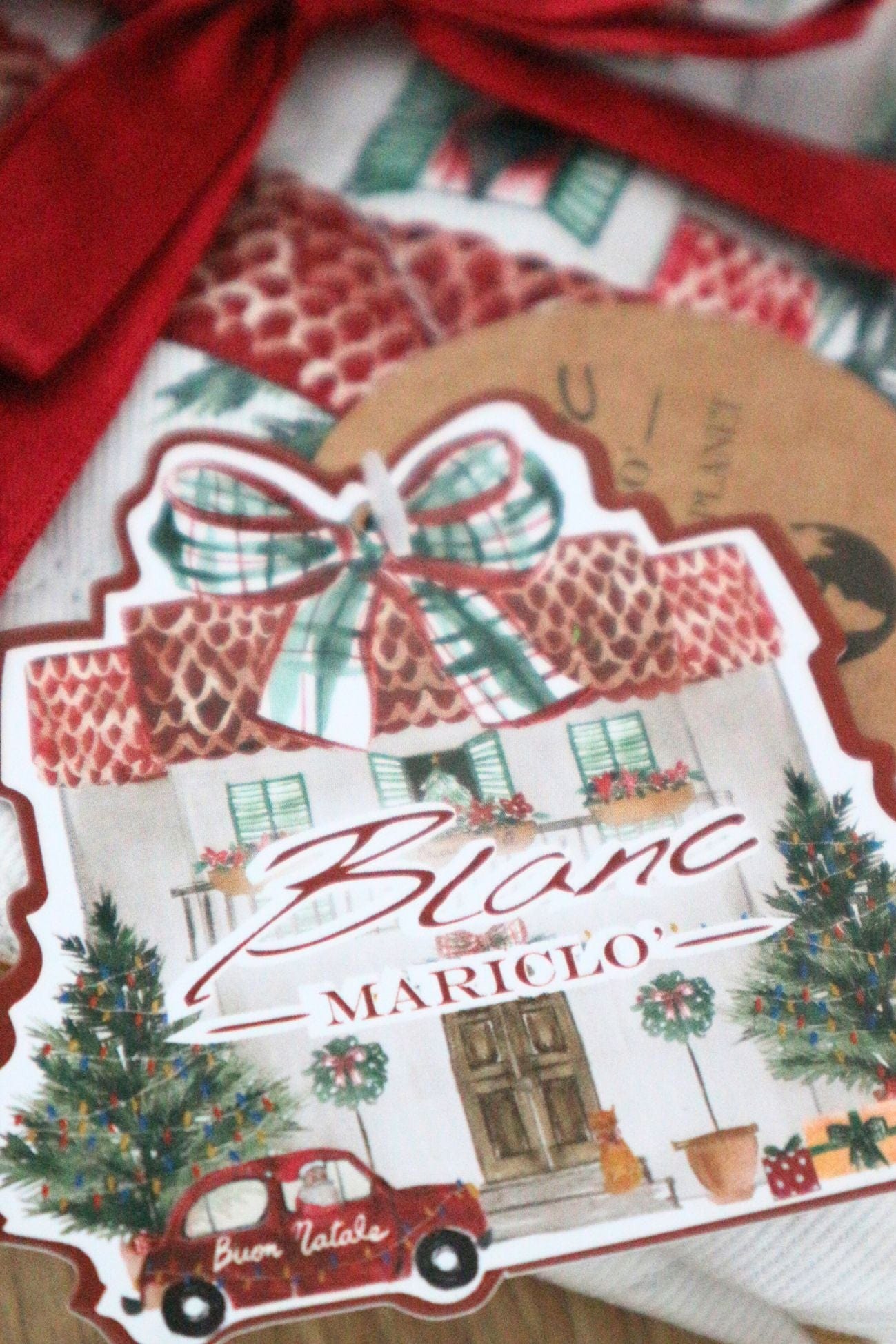 Blanc MariClo' Un Natale Italiano Un Natale Italiano - Set guanto da cucina e presina natalizia | Blanc MariClo'