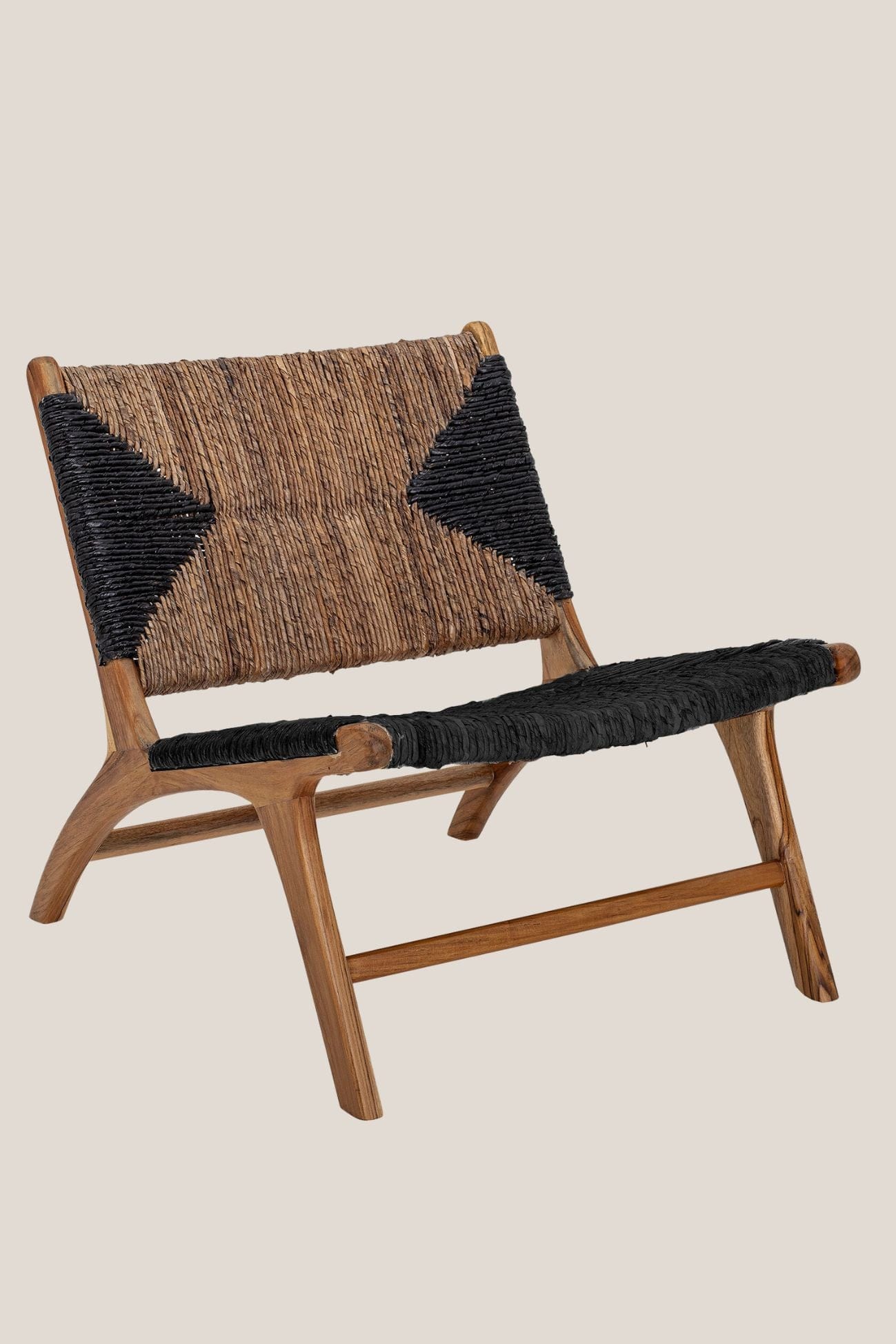 Bloomingville Grant Grant - Poltrona bassa in legno di teak e foglie di banano | Bloomingville